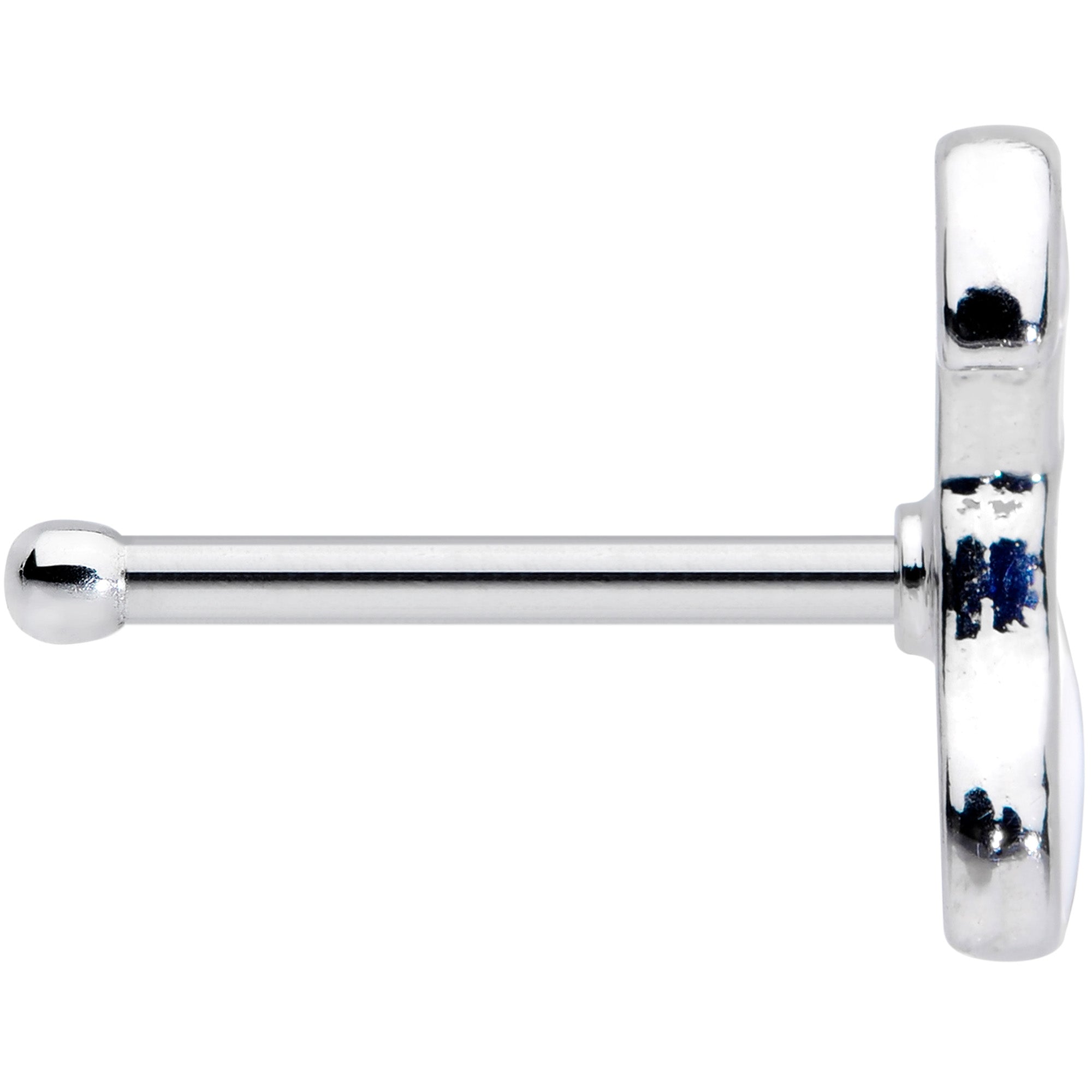 20G 1/4 White Sitting Dog Nose Bone