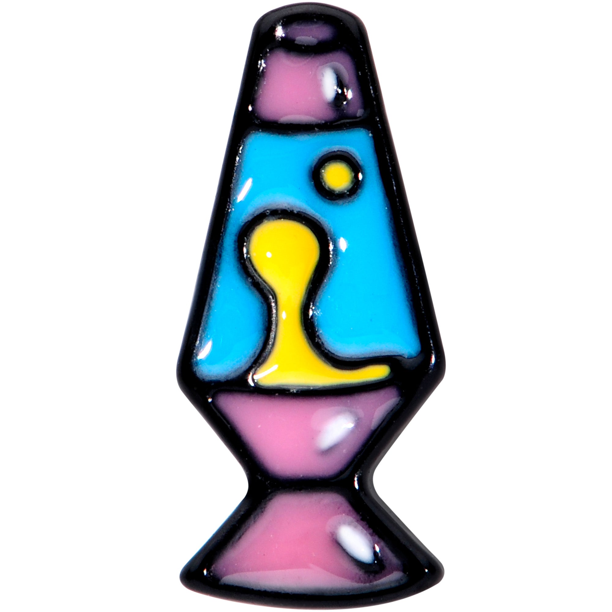 16G 1/4 Black Retro Lava Lamp Cartilage Tragus Earring