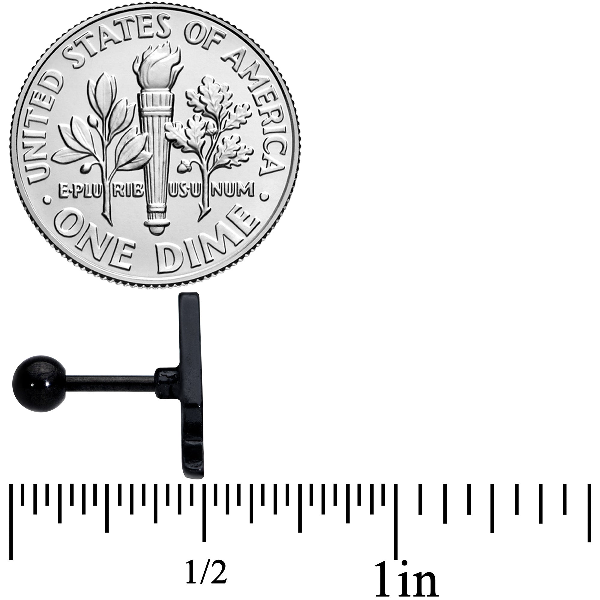 16G 1/4 Black Retro Lava Lamp Cartilage Tragus Earring