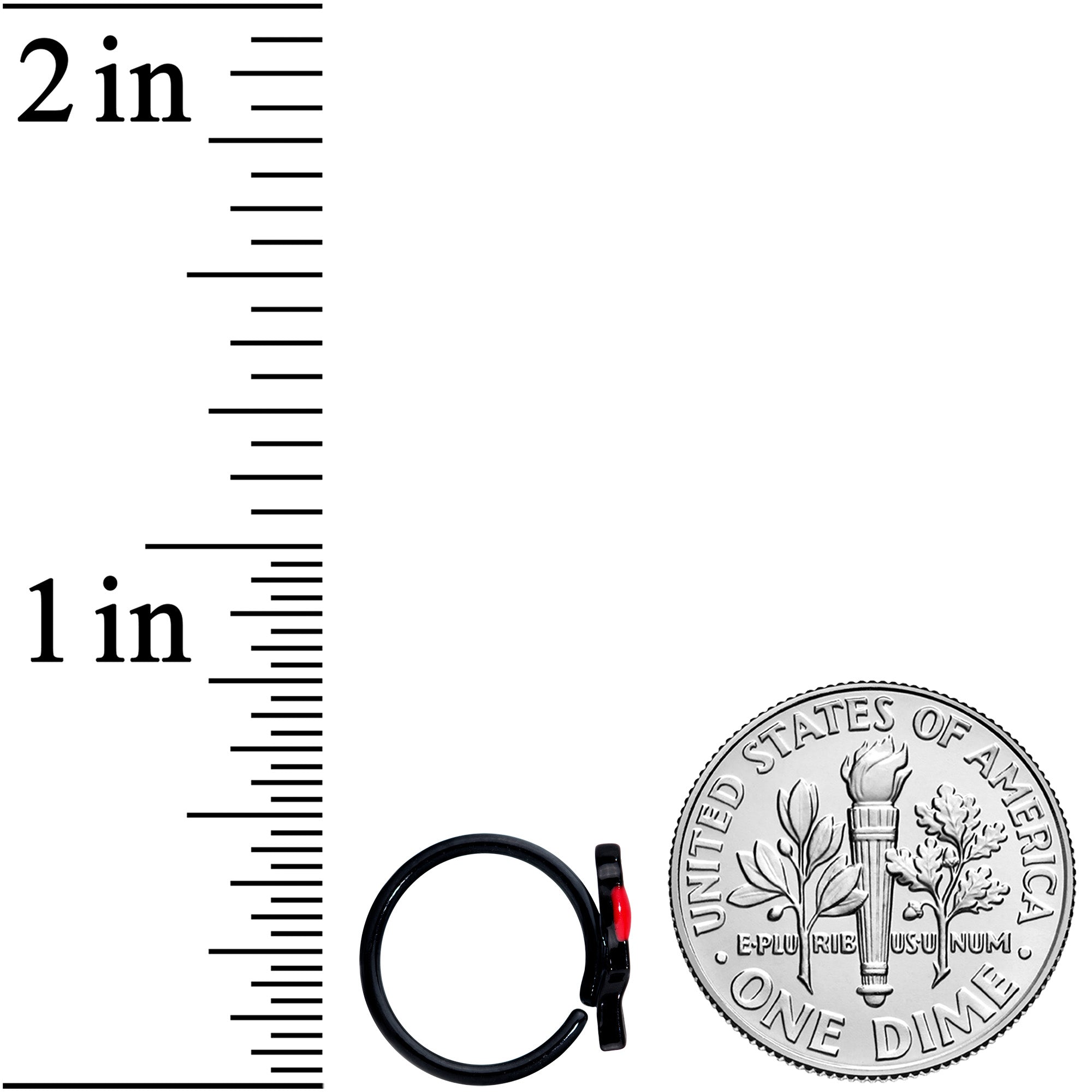 18G 3/8 Black Spatula Kitchen Cooking Nose Hoop Set of 2