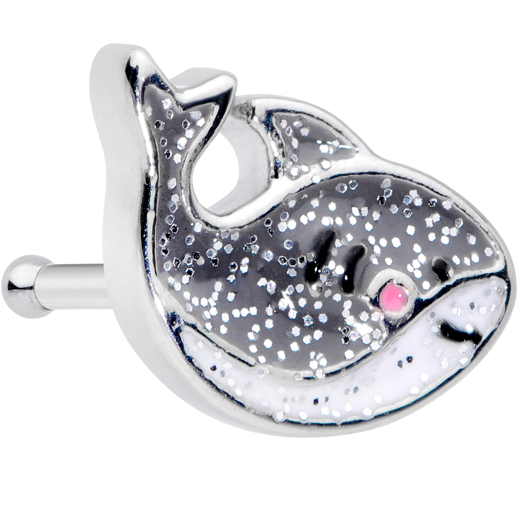 20G 1/4 Sweet Smiling Whale Nose Bone