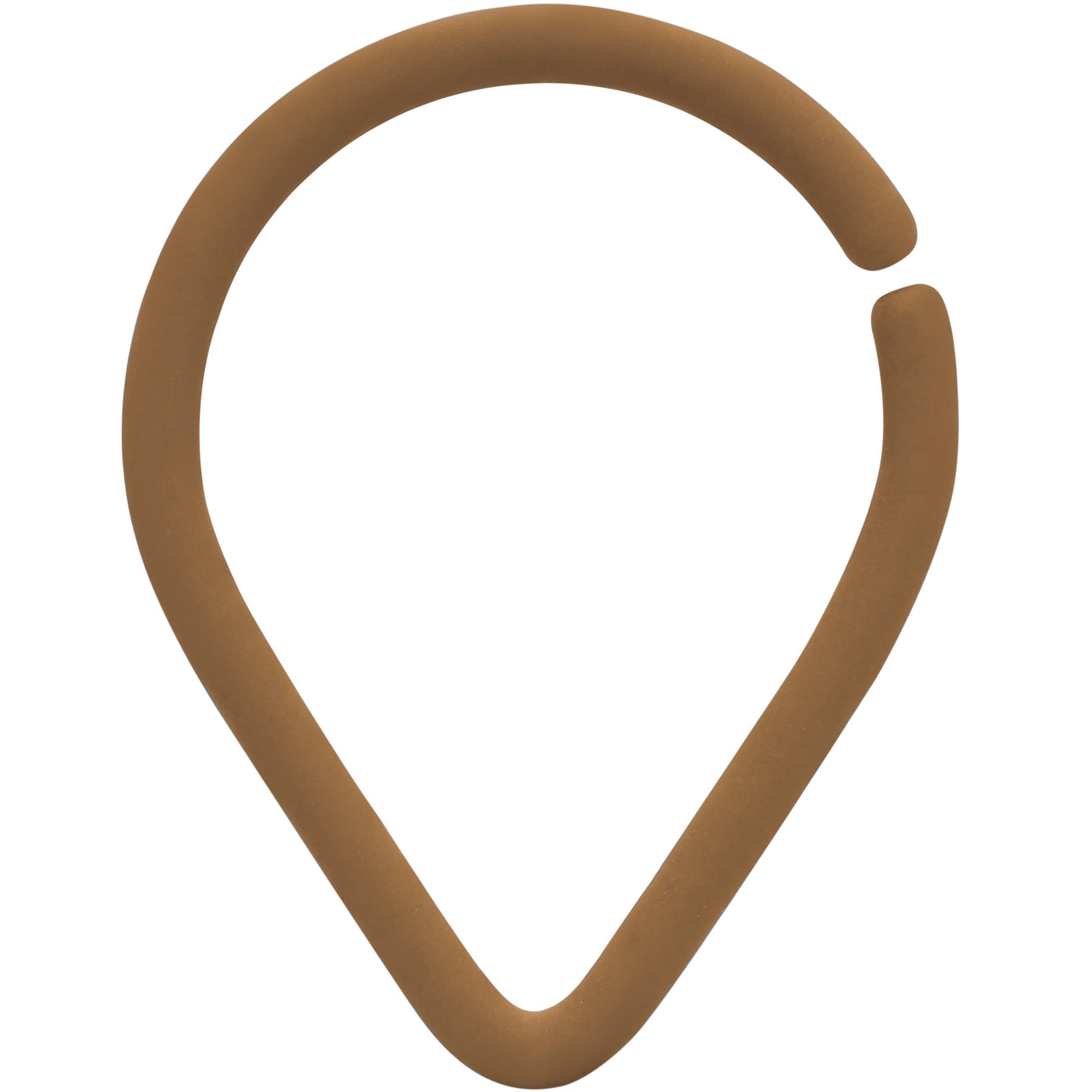 16G 3/8 Light Brown Matte Teardrop Cartilage Closure Ring