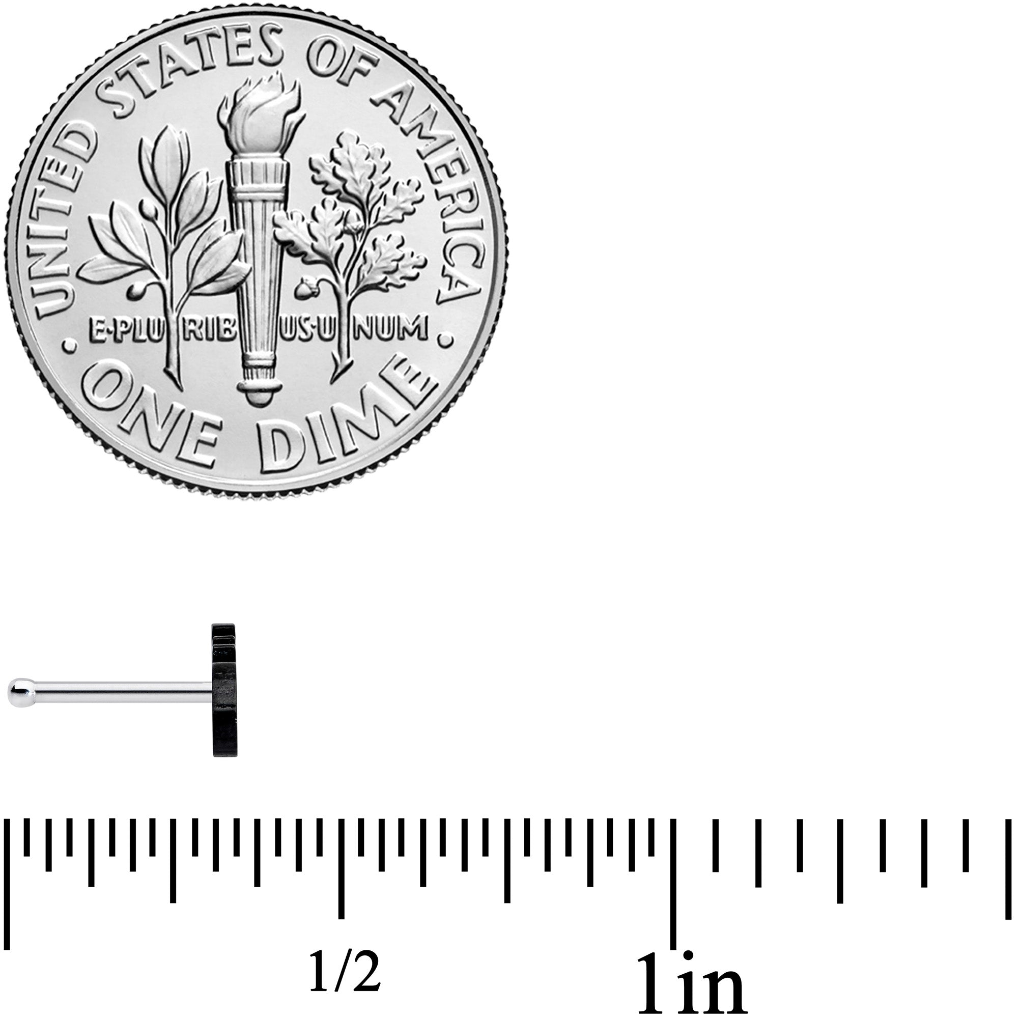 20G 1/4 Clear Gem Licensed DC Comics Batman Nose Bone Set of 3