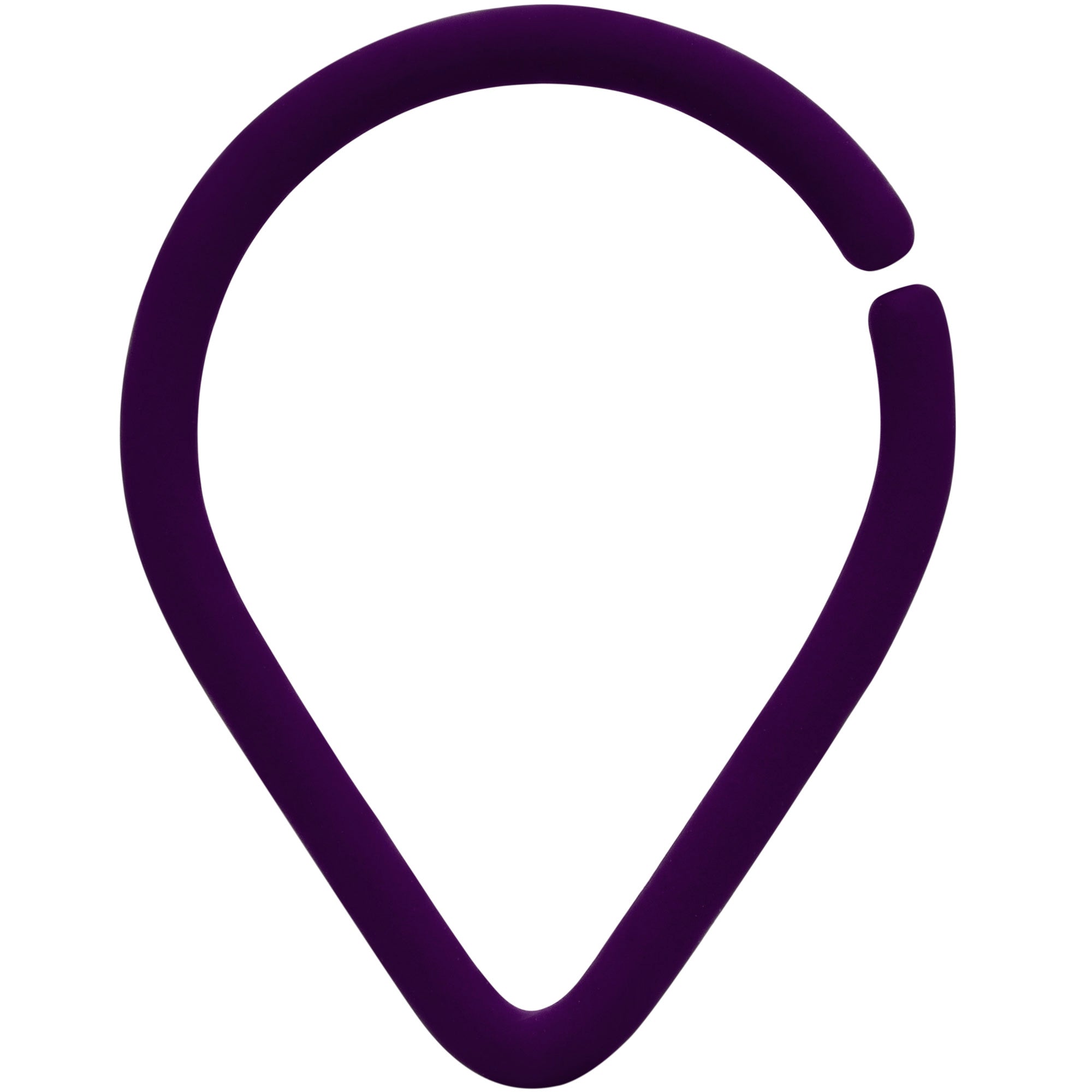 18G 3/8 Dark Purple Matte Teardrop Cartilage Closure Ring