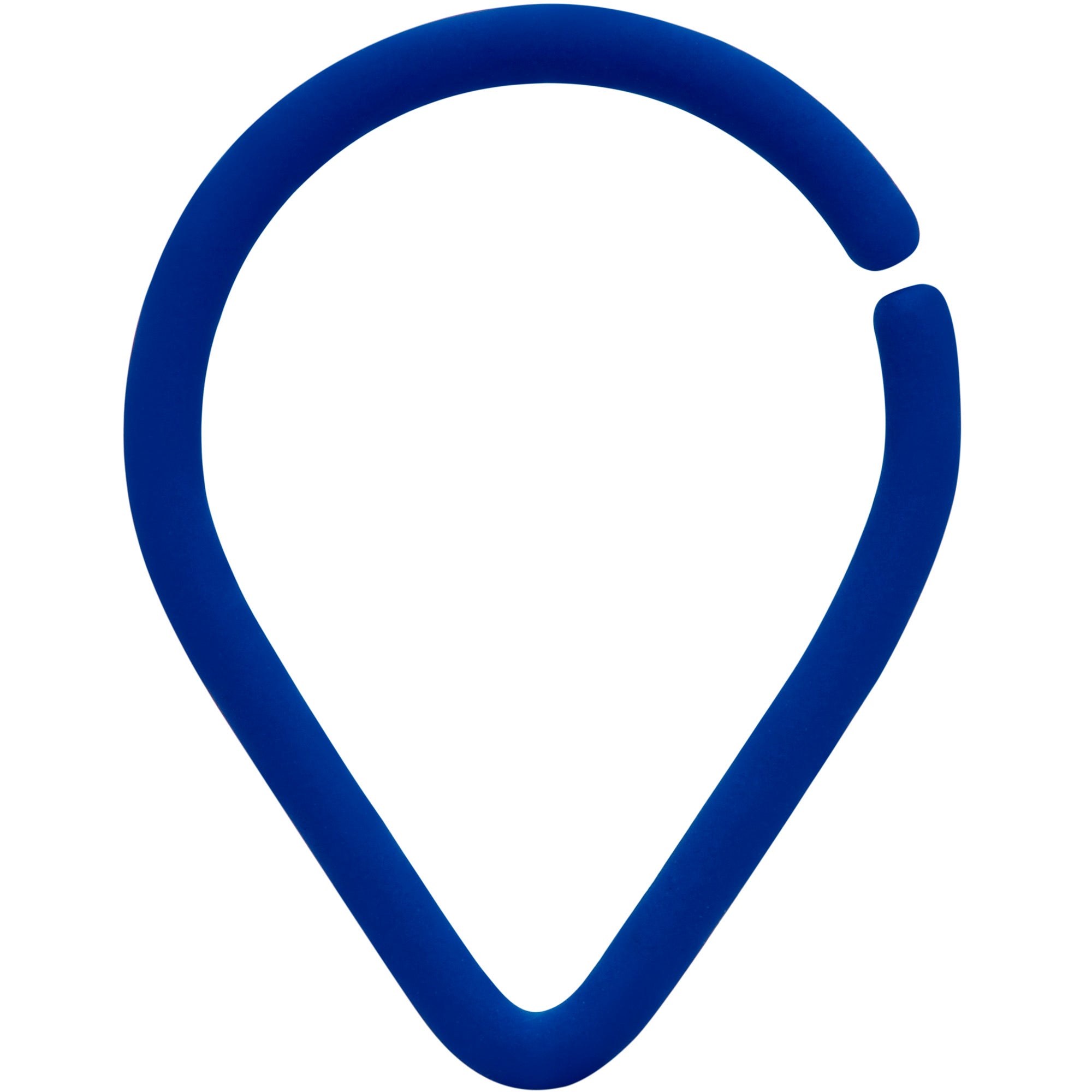 18G 3/8 Blue Matte Teardrop Cartilage Closure Ring