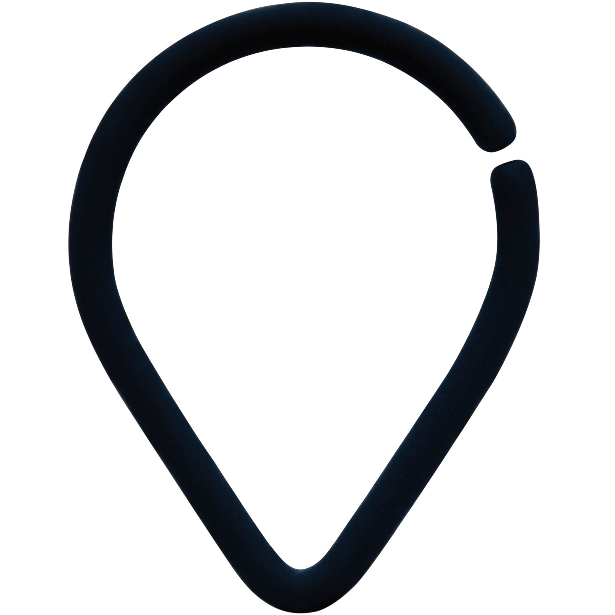 18G 3/8 Black Matte Teardrop Cartilage Closure Ring