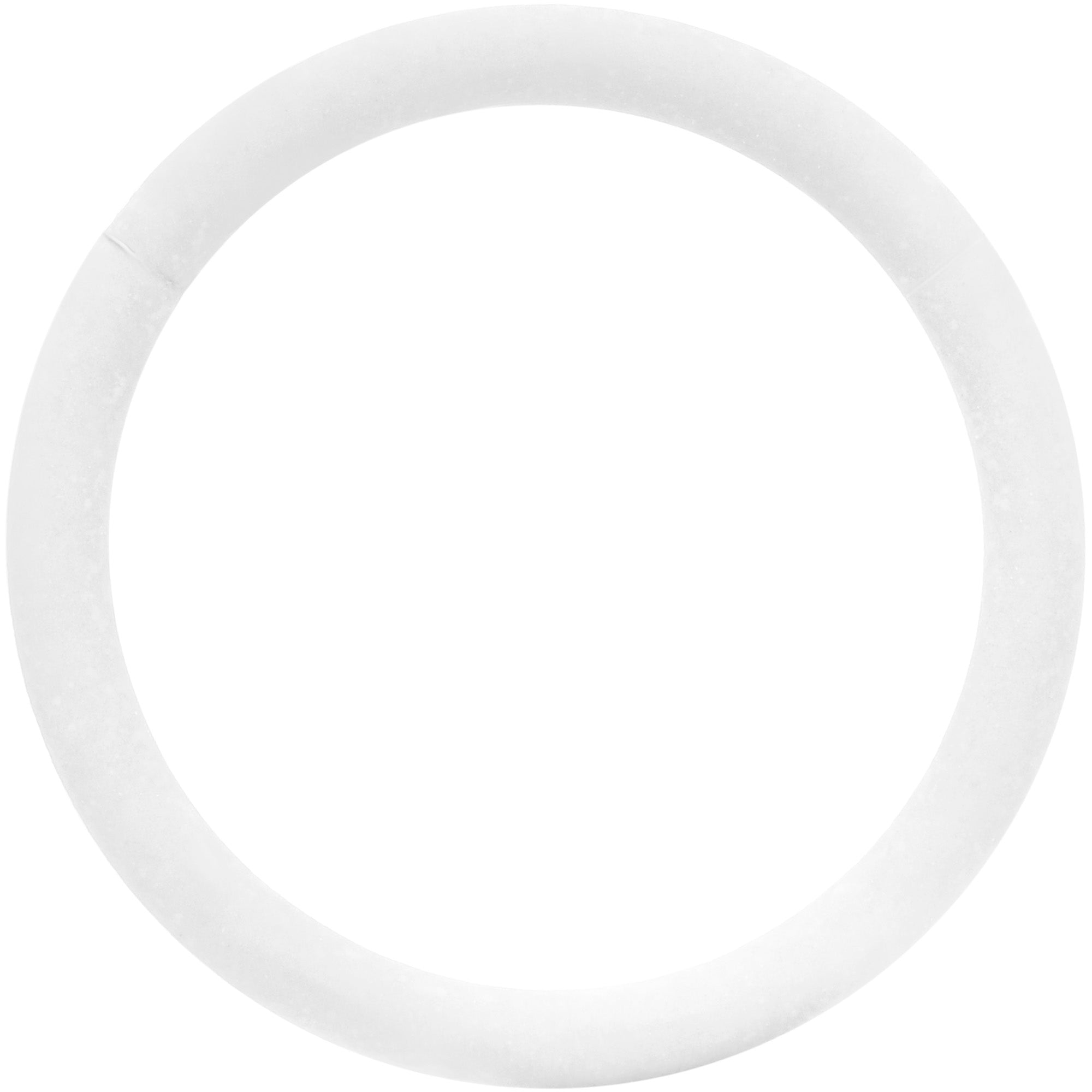 18G 3/8 White Matte Cartilage Hinged Segment Ring