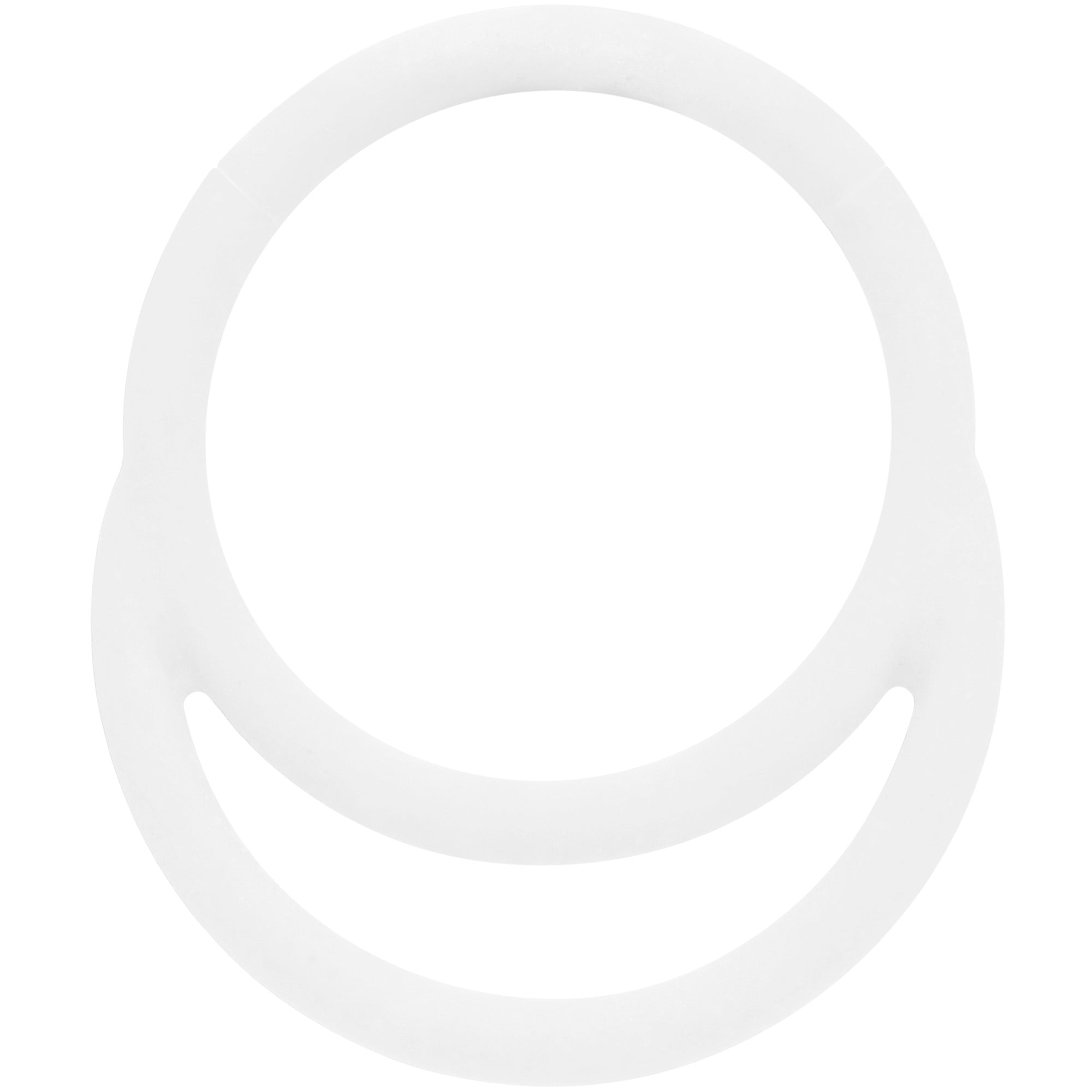 18G 3/8 White Matte Double Circle Hinged Segment Ring