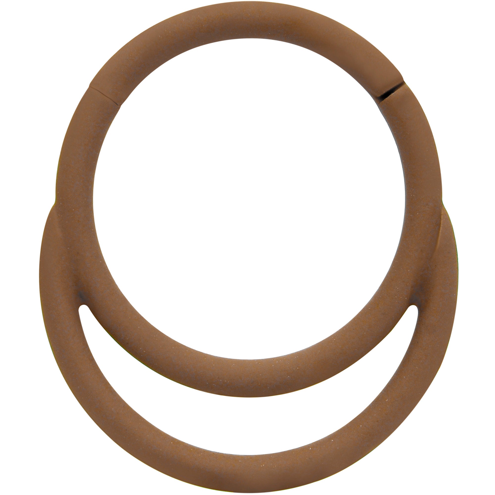 18G 3/8 Light Brown Matte Double Circle Hinged Segment Ring