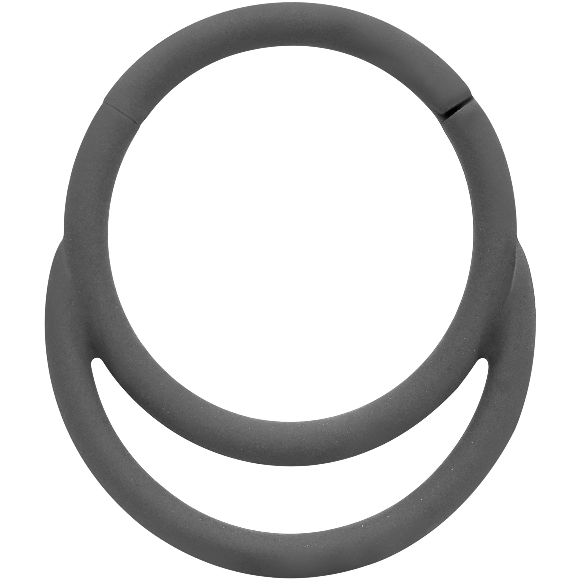 18G 3/8 Grey Matte Double Circle Hinged Segment Ring