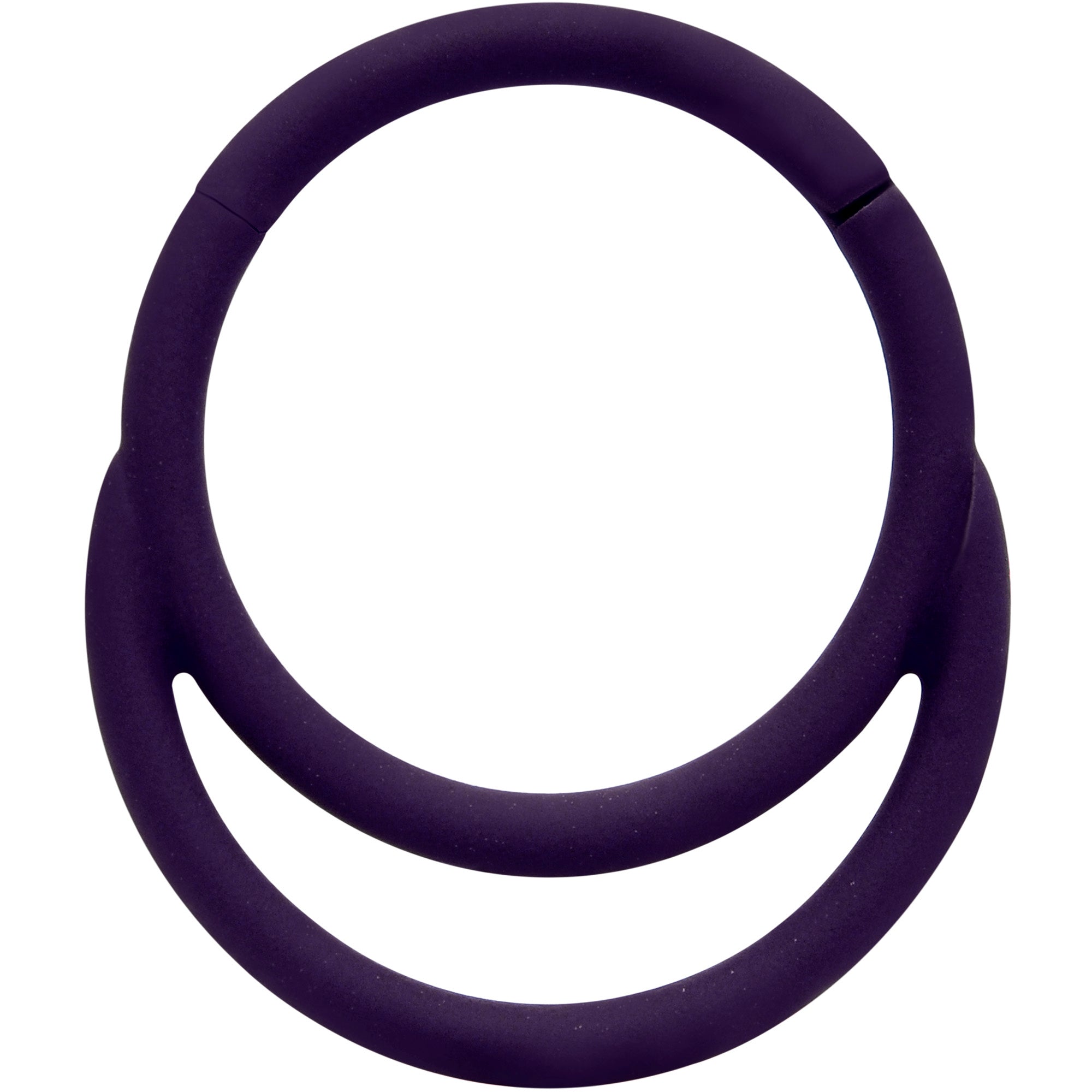 18G 3/8 Dark Purple Matte Double Circle Hinged Segment Ring