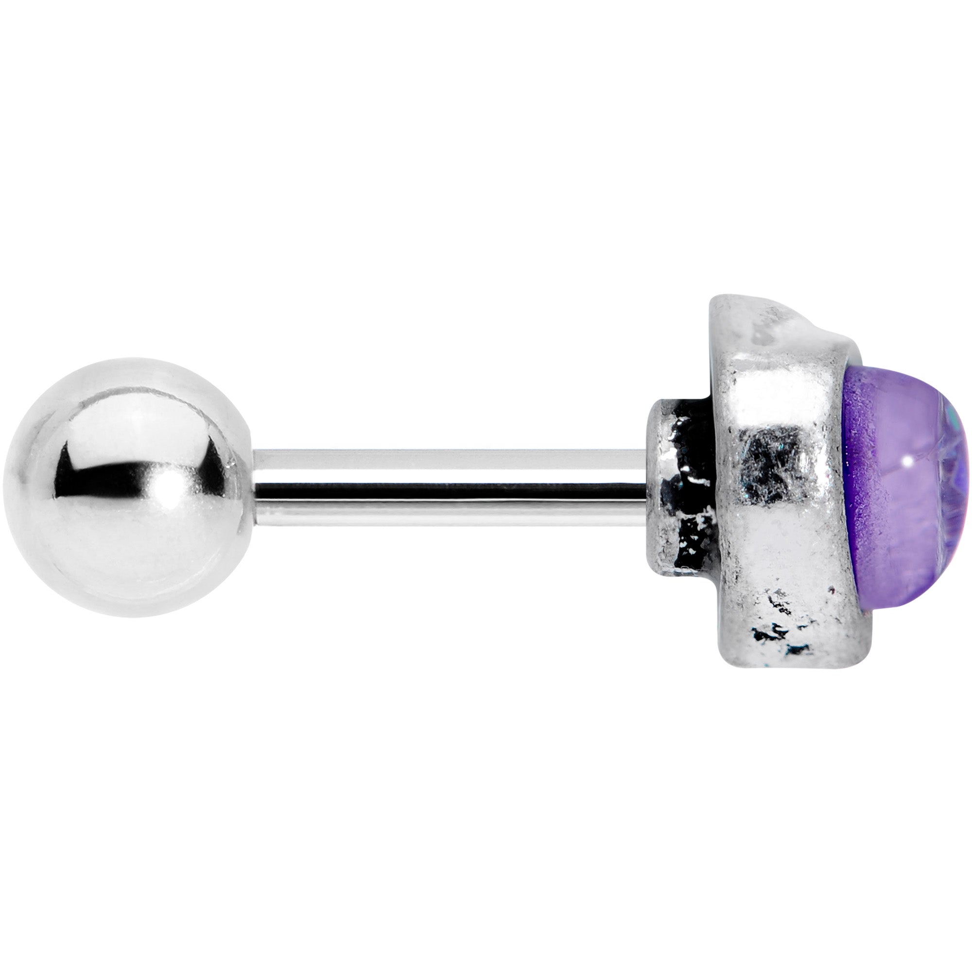 16G 1/4 Blue Faux Opal Elegant Elephant Cartilage Tragus Earring