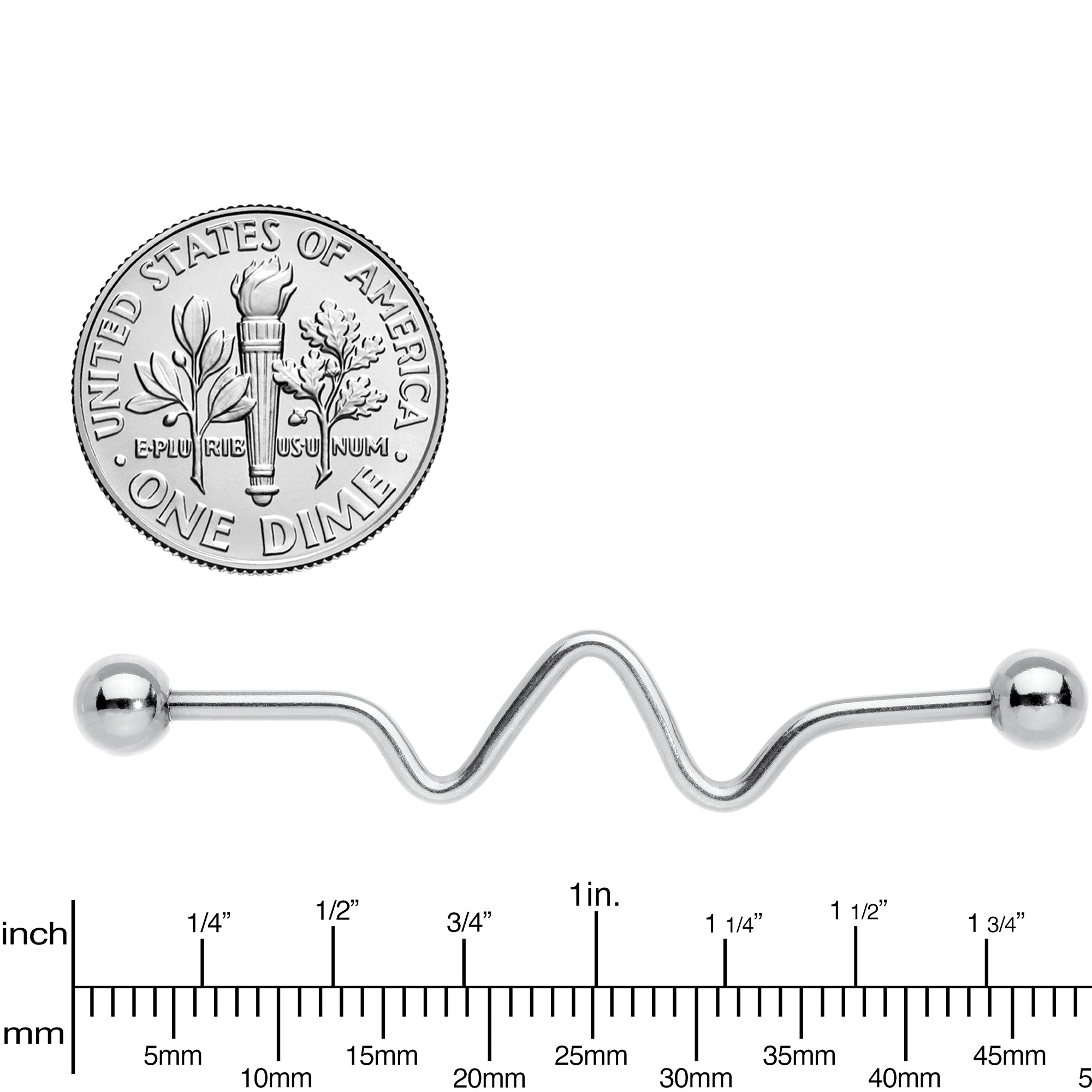 14G Spiral Center Project Barbell 40mm