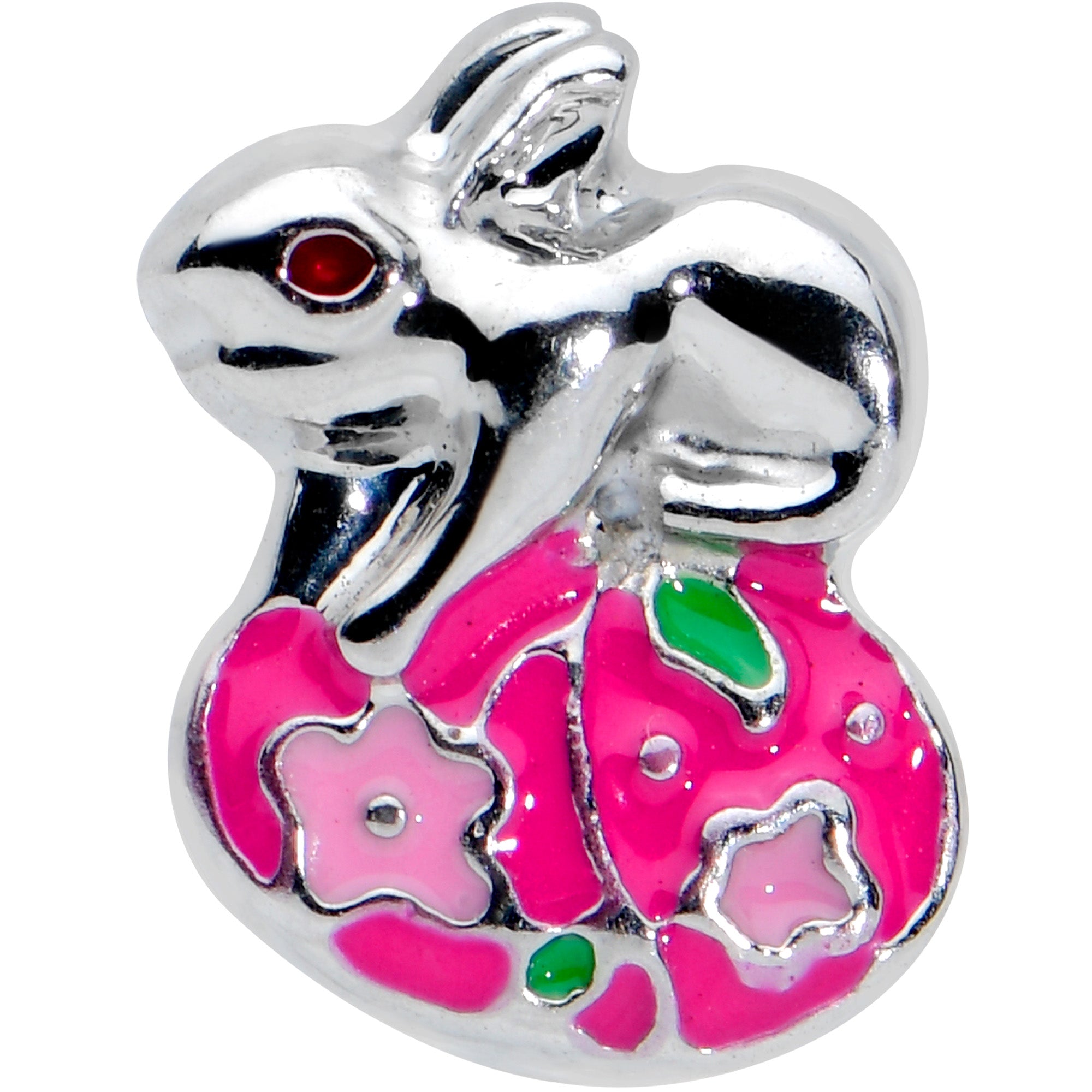 16G 1/4 Pink Gem Easter Egg Easter Bunny Cartilage Tragus Earring