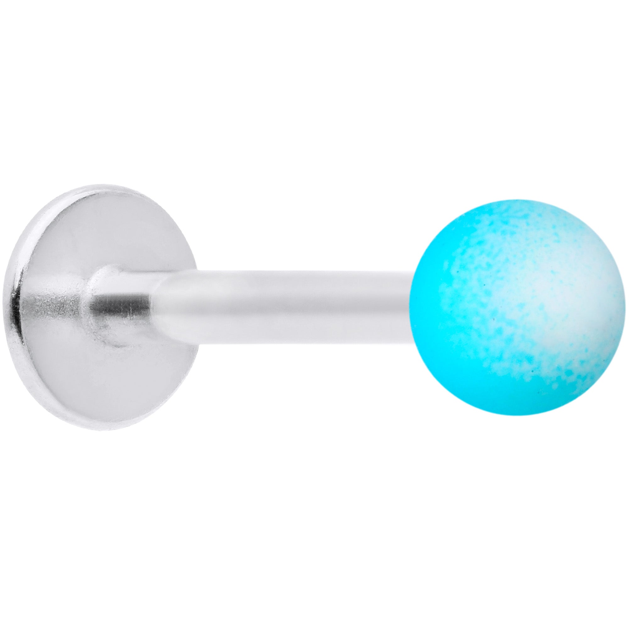 16G 5/16 Blue White Ombre Soft Finish Labret Monroe Tragus