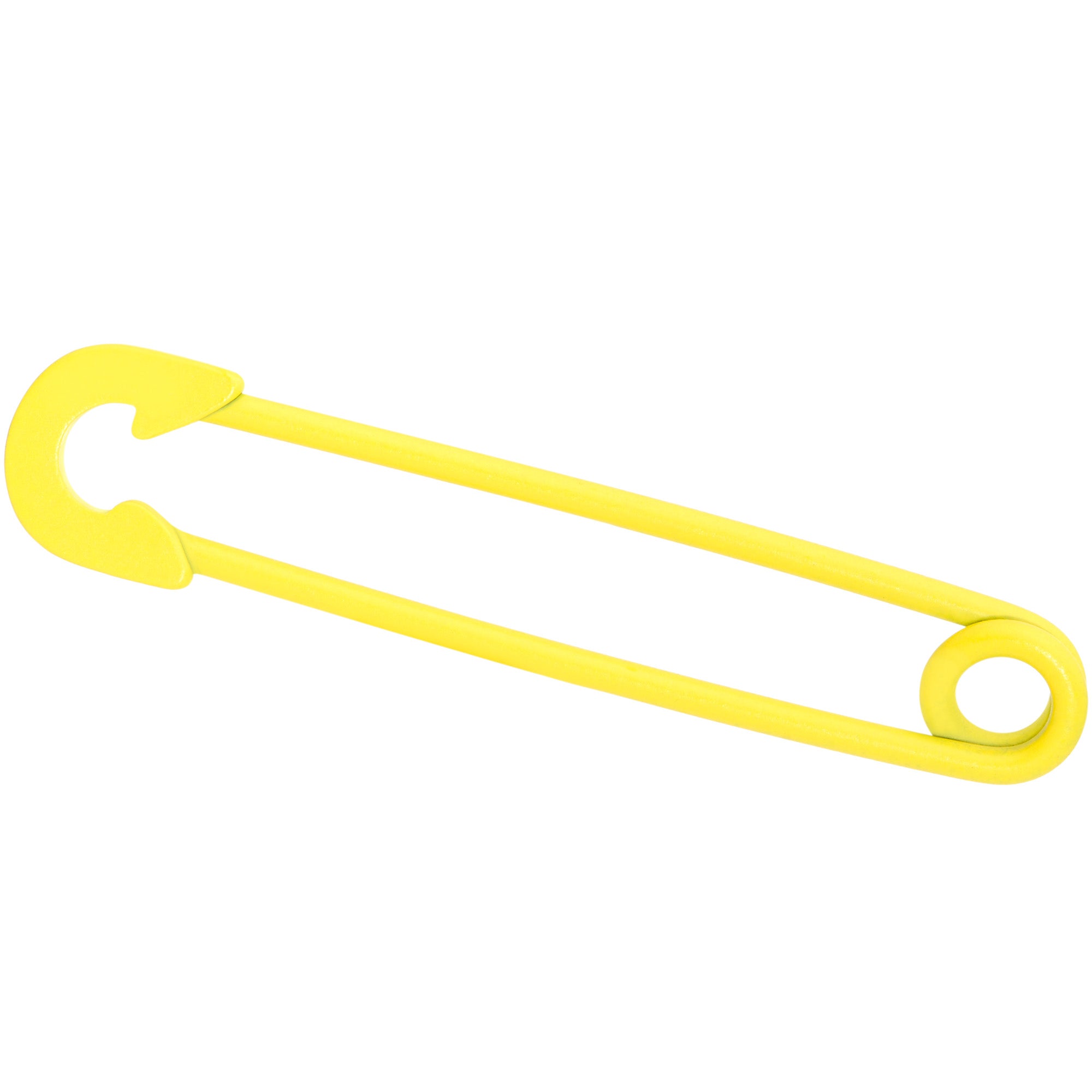 14G Yellow Matte Punk Rock Safety Pin Industrial Barbell 38mm