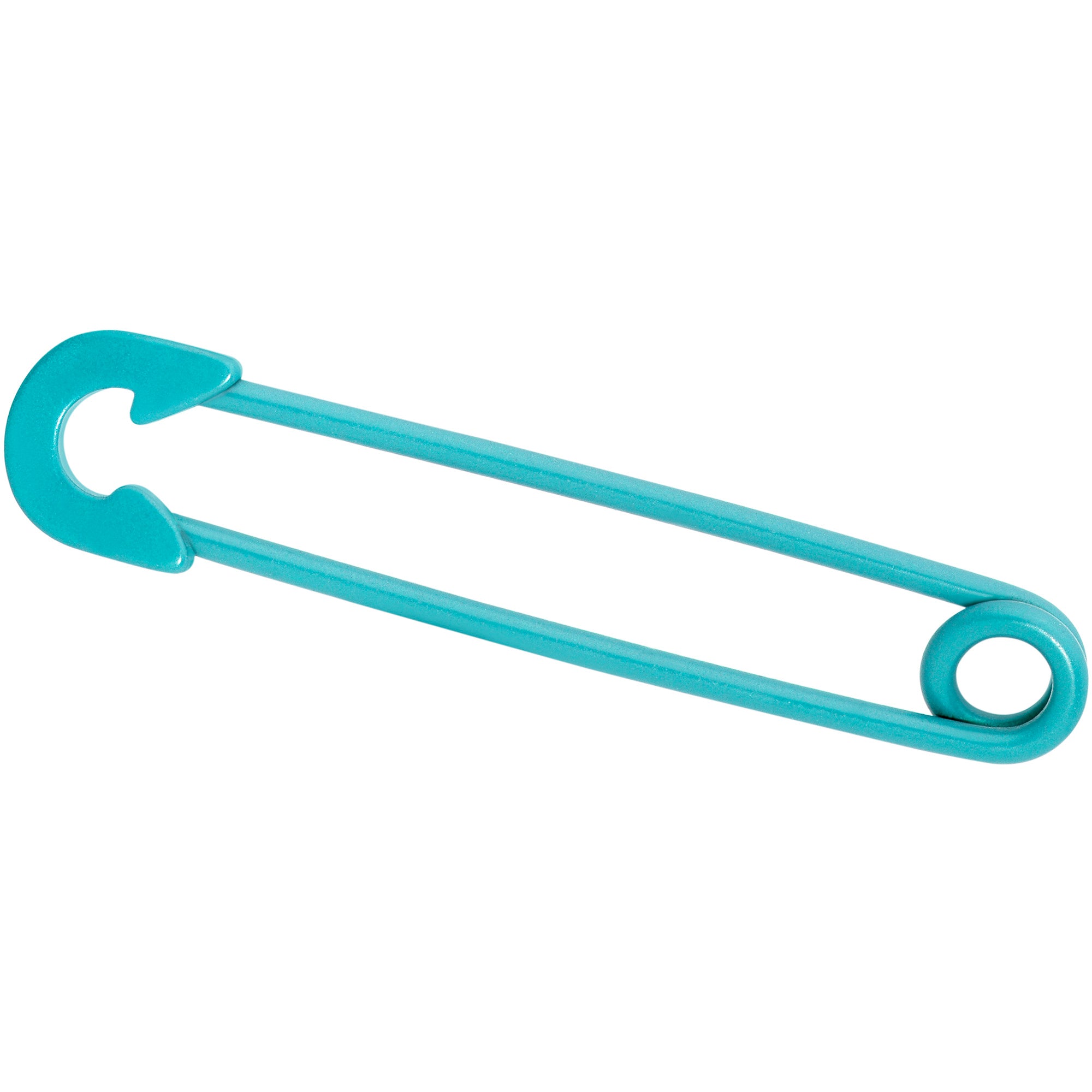 14G Teal Matte Punk Rock Safety Pin Industrial Barbell 38mm