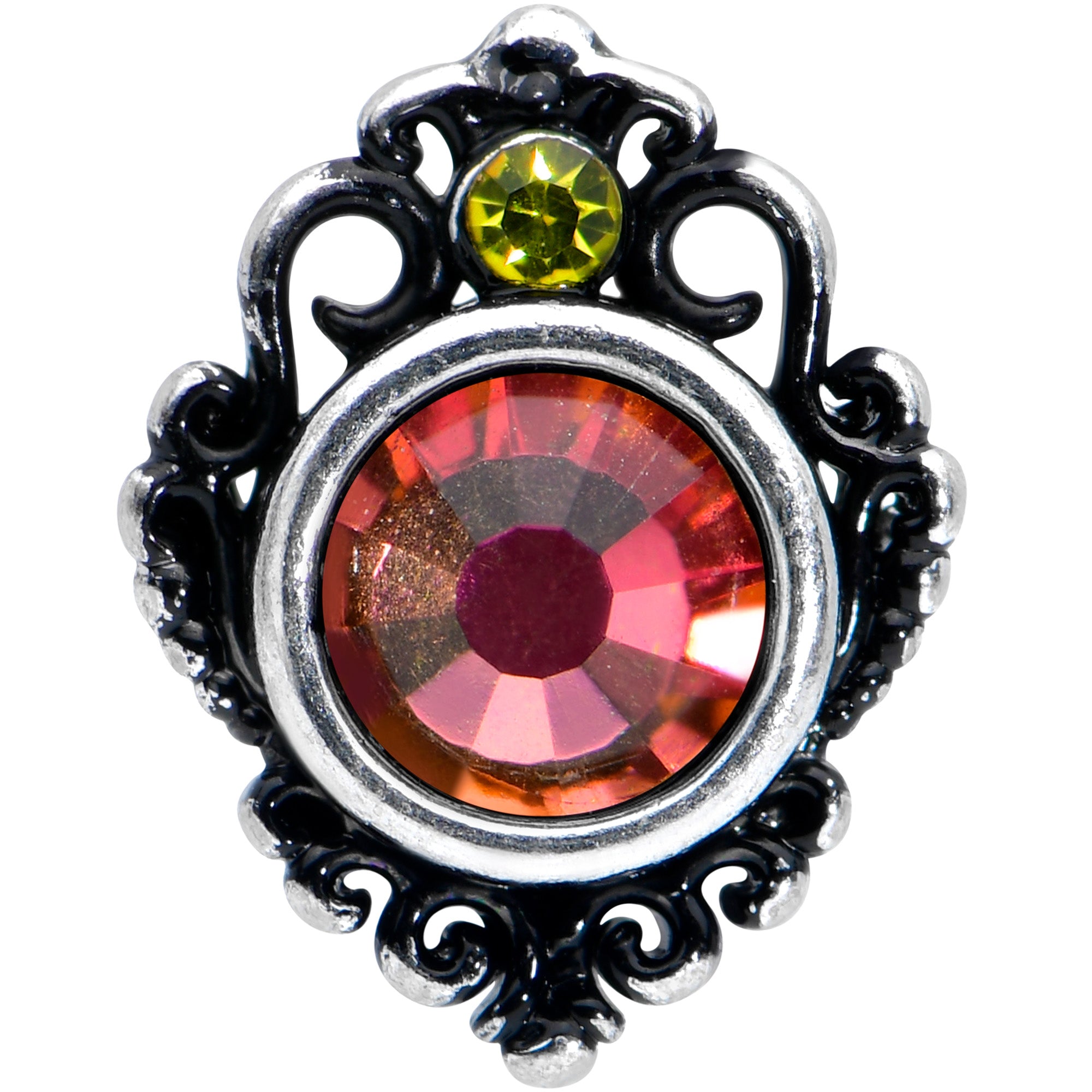16G 5/16 Green Orange Tourmaline Fire Labret Monroe Tragus
