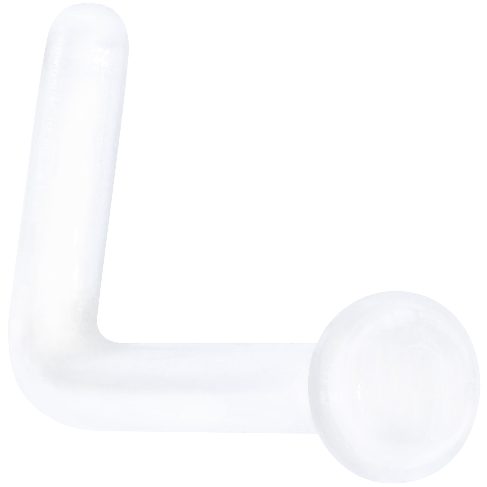 18G 1/4 Clear Bioplast Flat Top L Shape Nose Retainer Set of 10