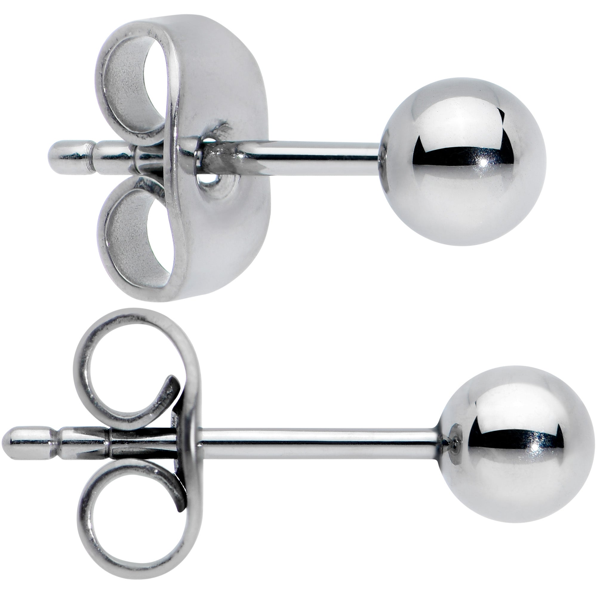 20G 4mm Ball End Grade 23 Titanium Post Stud Earrings