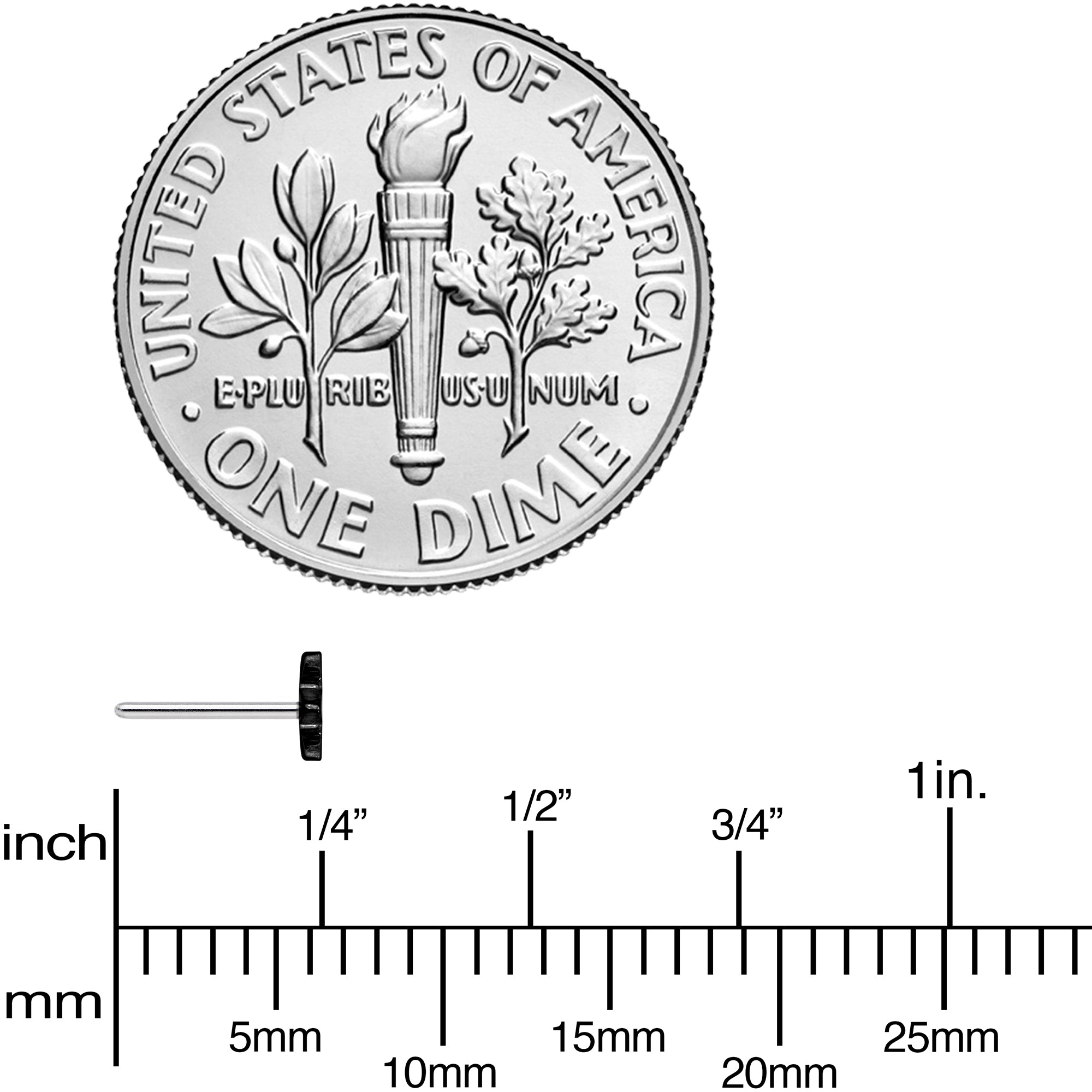 Implant Grade 23 Titanium Black Star Threadless Push In Top