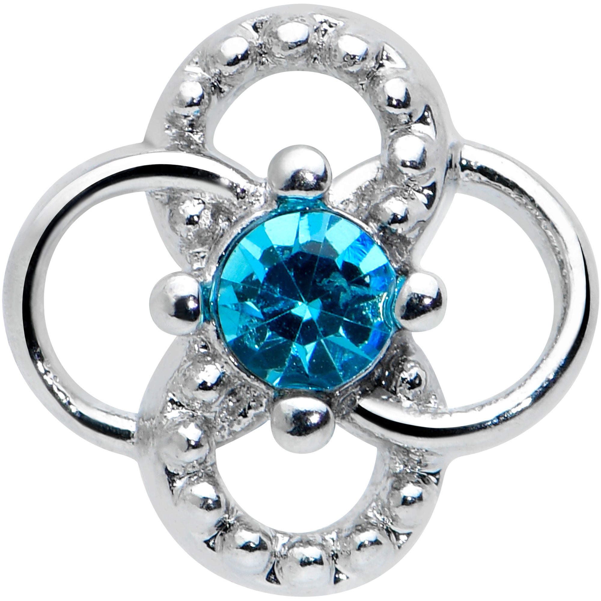 16G 5/16 Blue Gem Celtic Knot Labret Monroe Tragus