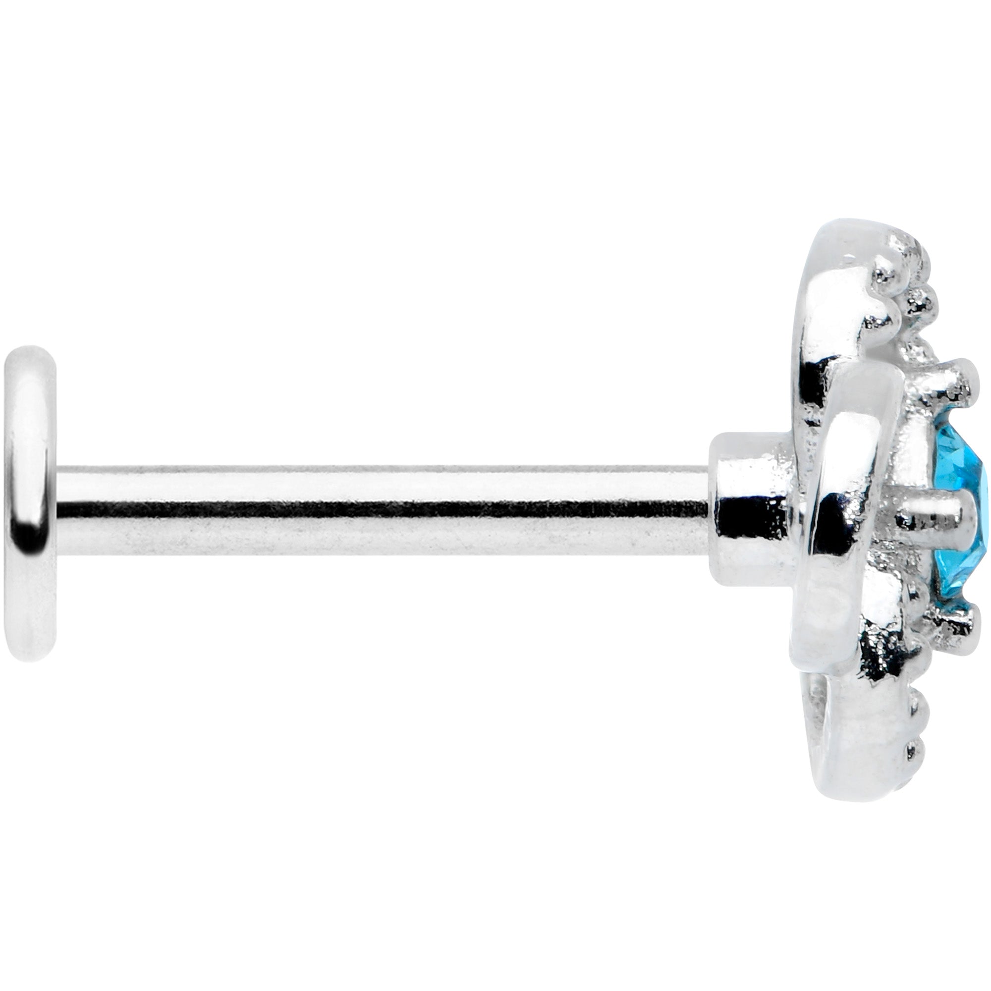 16G 5/16 Blue Gem Celtic Knot Labret Monroe Tragus