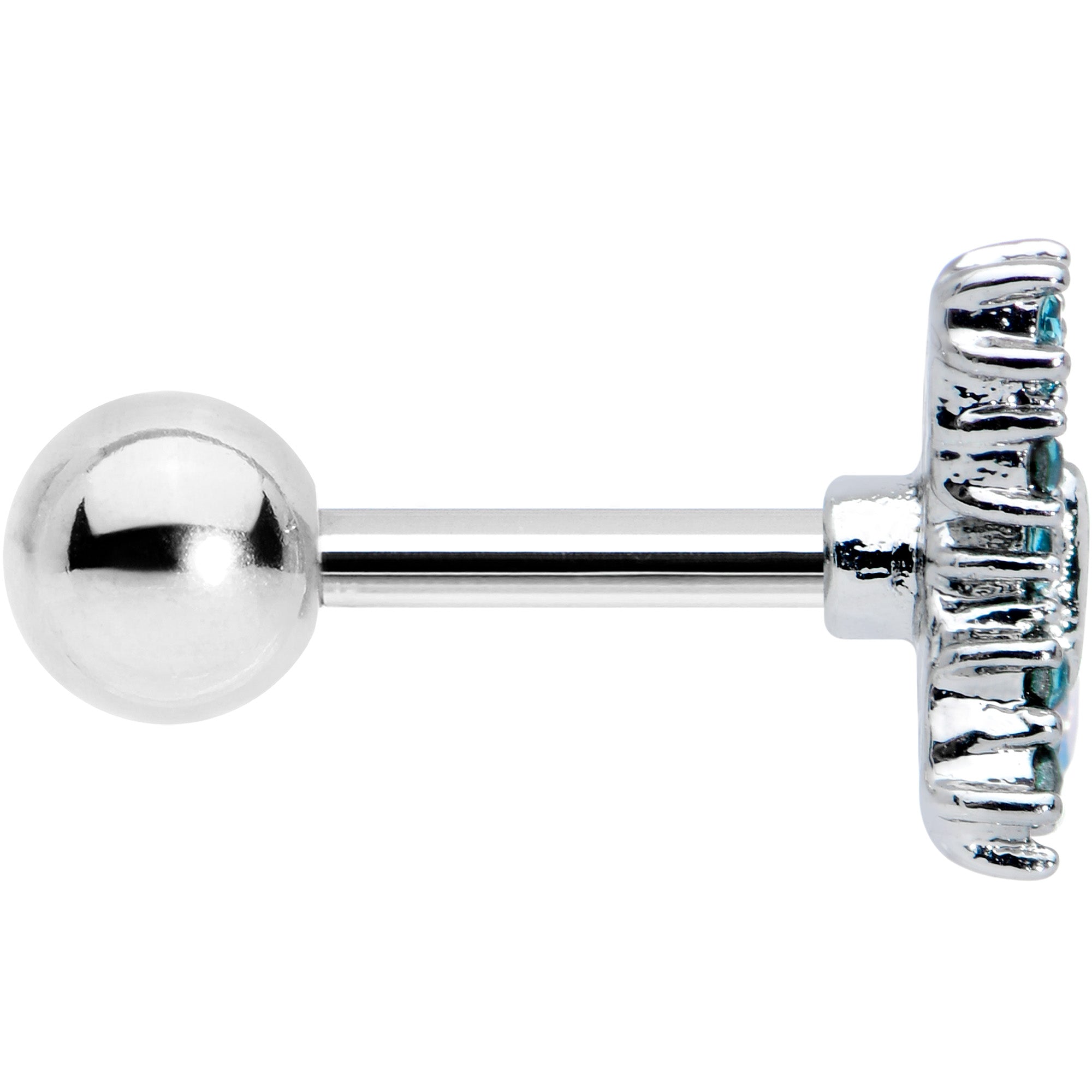 16G 1/4 Blue Gem Glam Butterfly Cartilage Tragus Earring