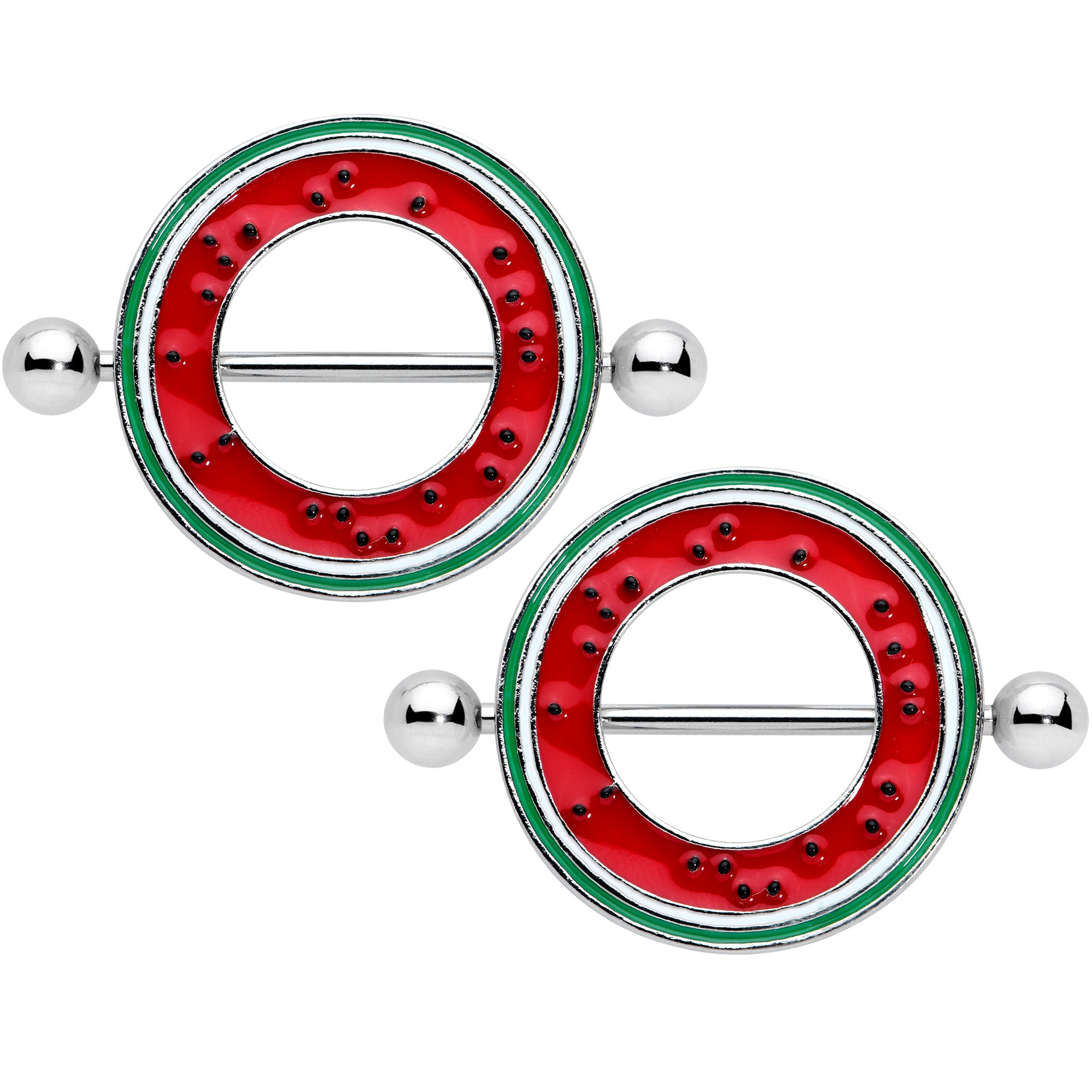 14G 13/16 Tasty Watermelon Summer Nipple Shield Set