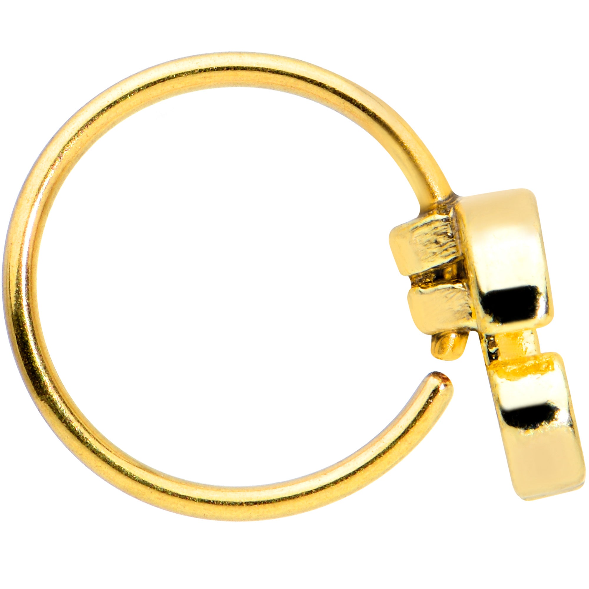 20G 5/16 Clear Purple Gem Gold Tone Very Cherry Nose Hoop