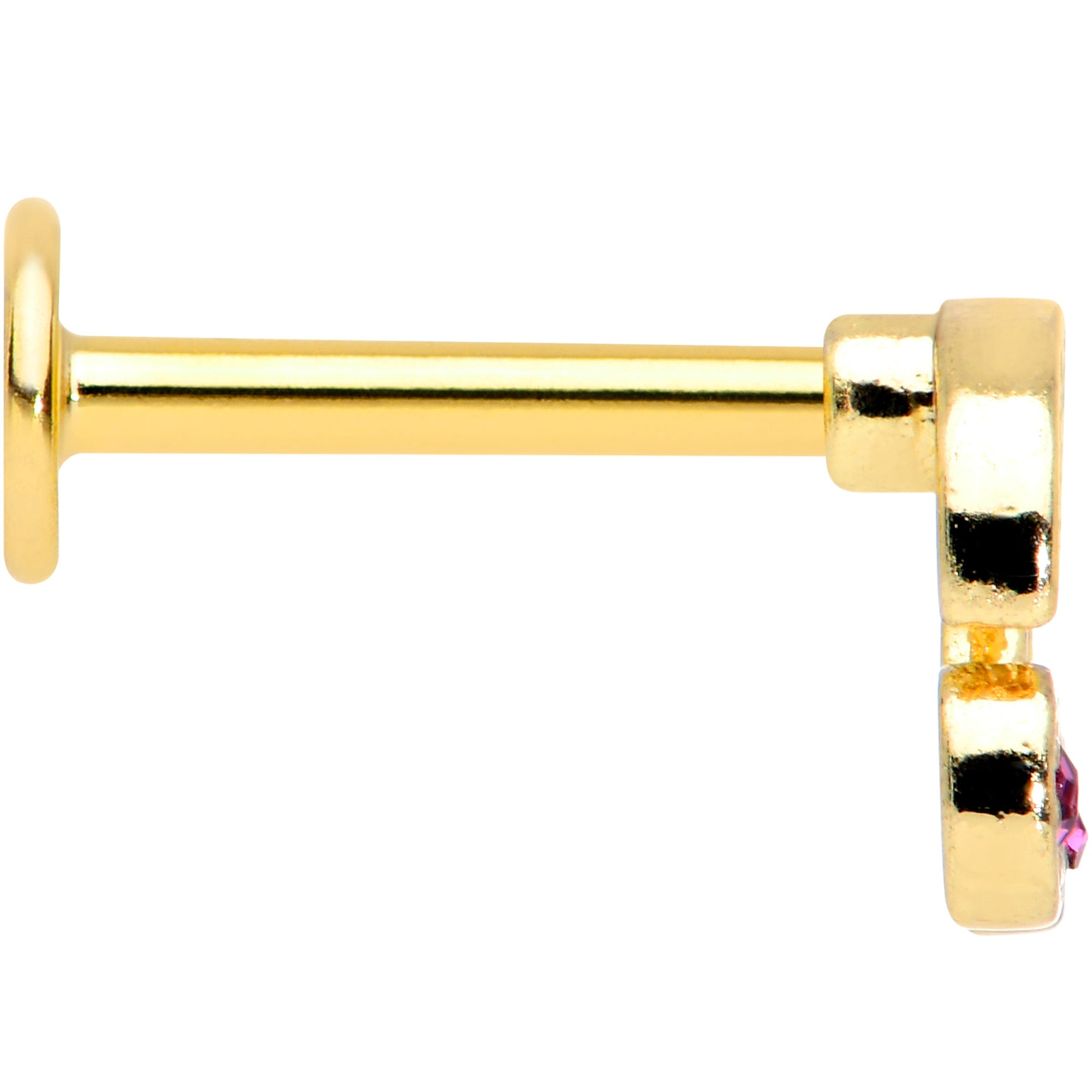 16G 5/16 Clear Purple Gem Gold Tone Very Cherry Labret Tragus