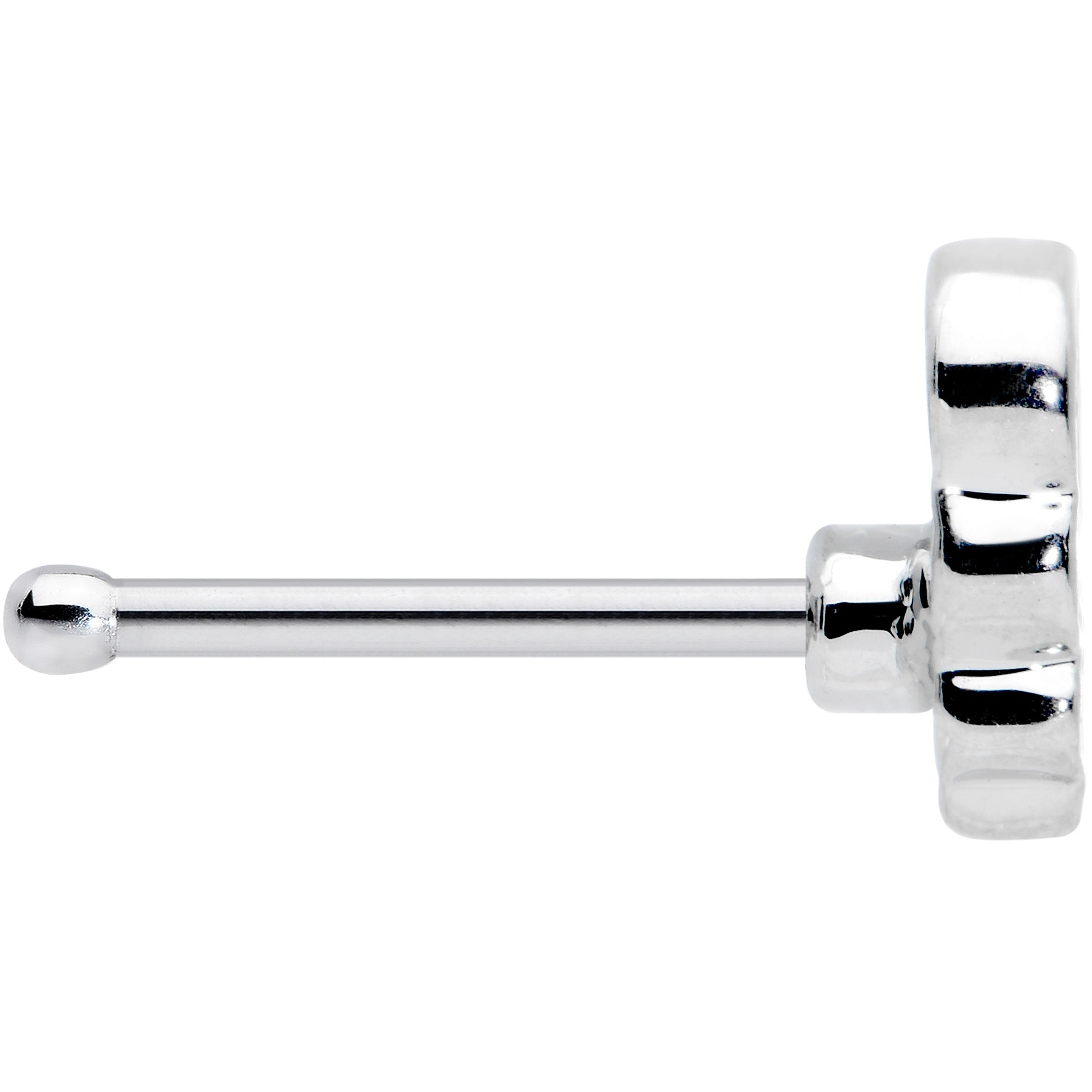 20G 1/4 Pride Rainbow Stripes Butterfly Nose Bone