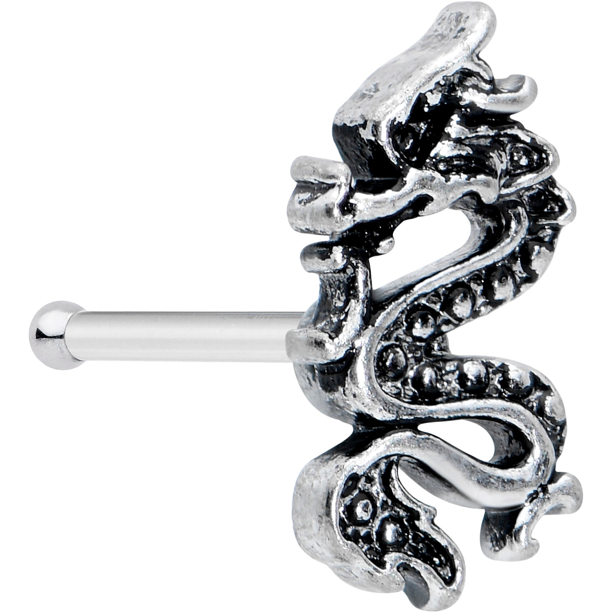 20G 1/4 Regal Medieval Dragon Nose Bone