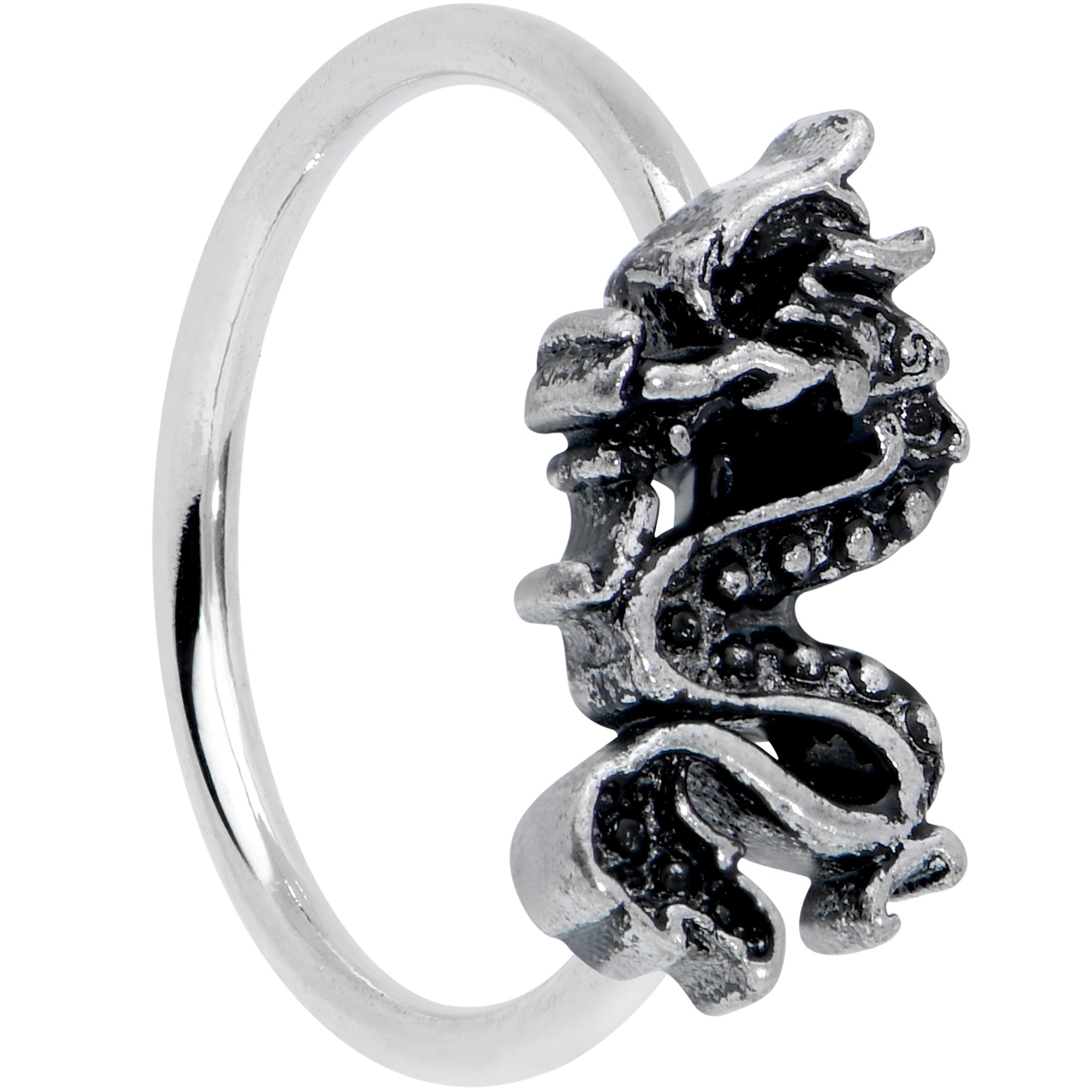 20G 5/16 Regal Medieval Dragon Nose Hoop