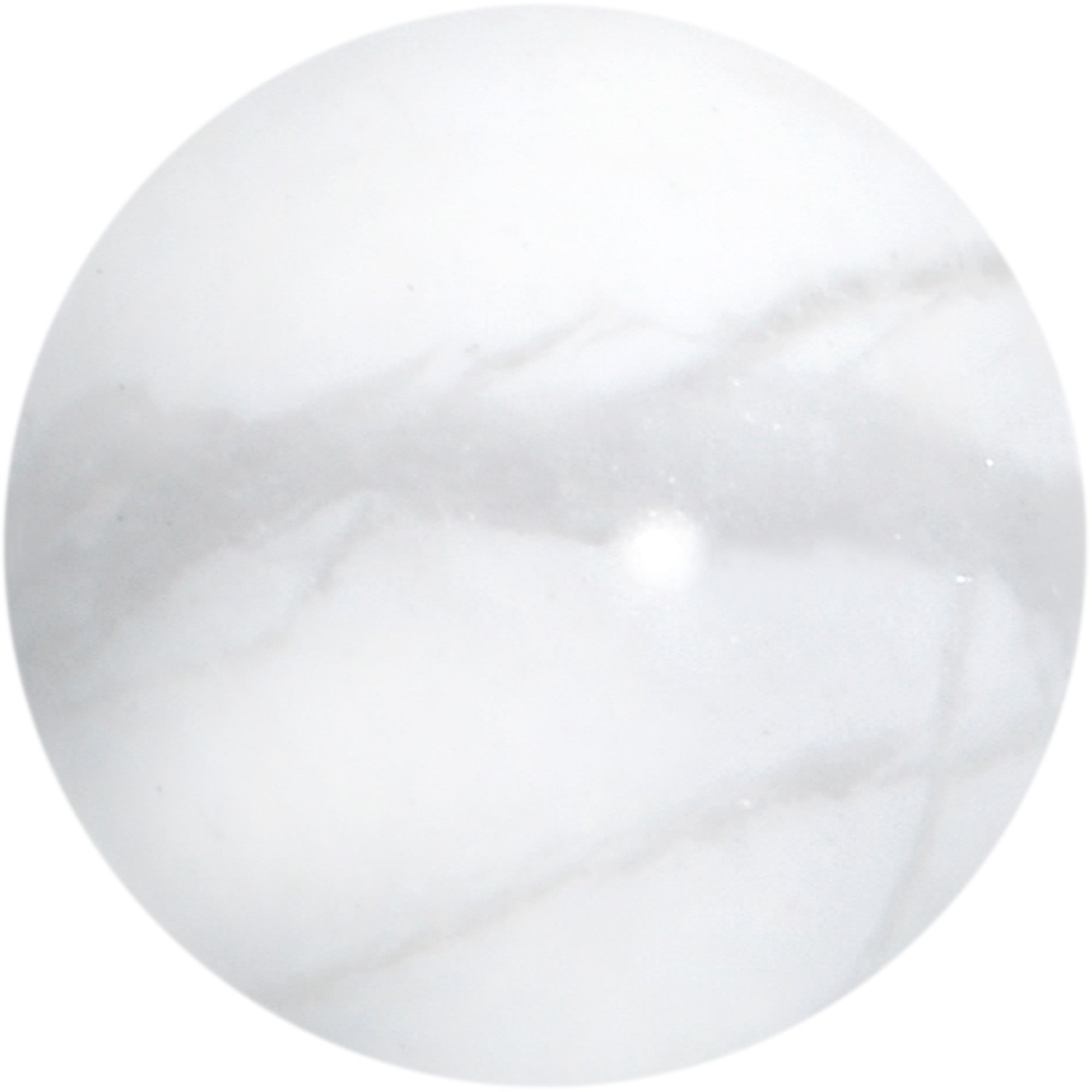 16G 1/4 Elegant White Howlite Internally Threaded Labret Tragus