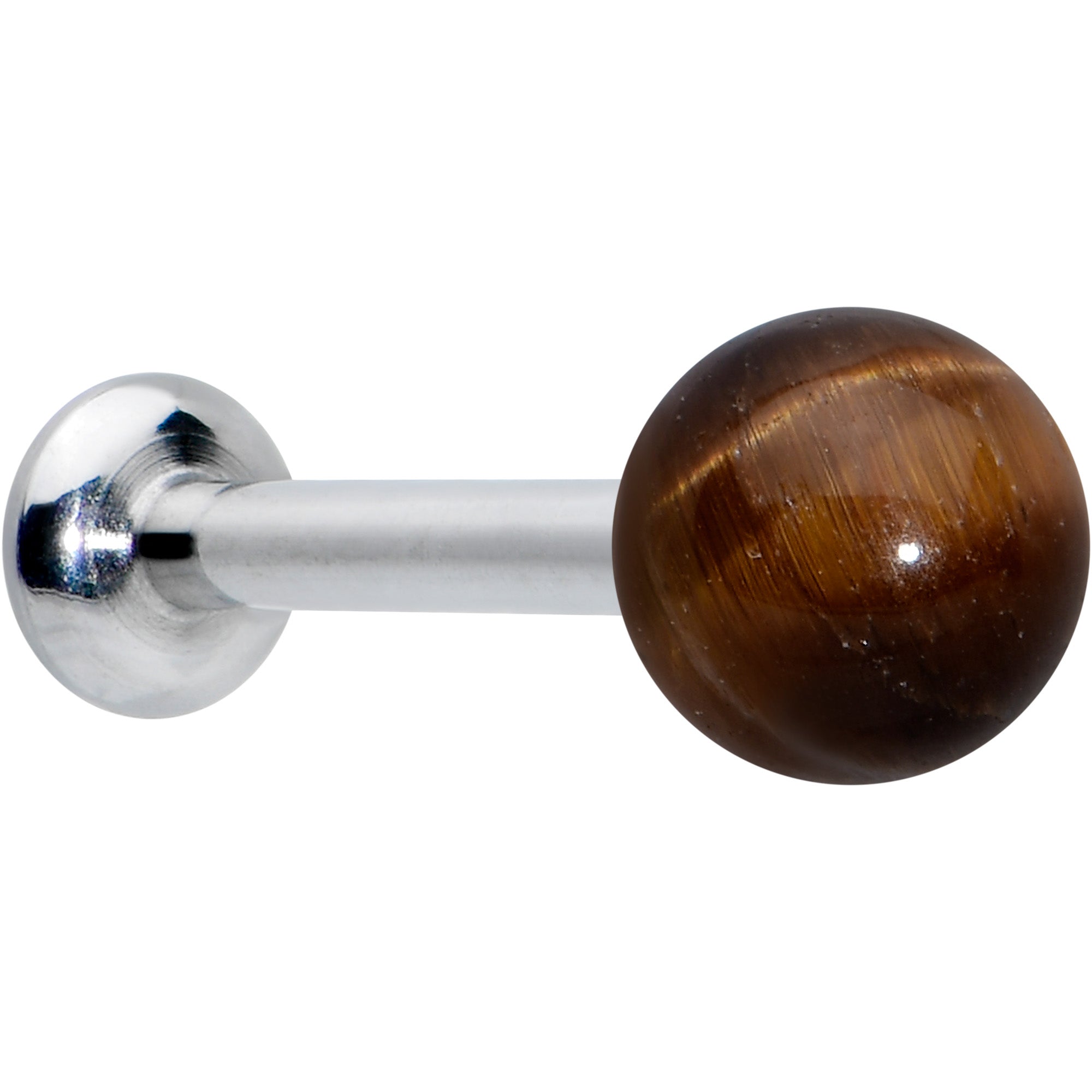 16G 5/16 Elegant Brown Tiger Eye Internal Threaded Labret Tragus