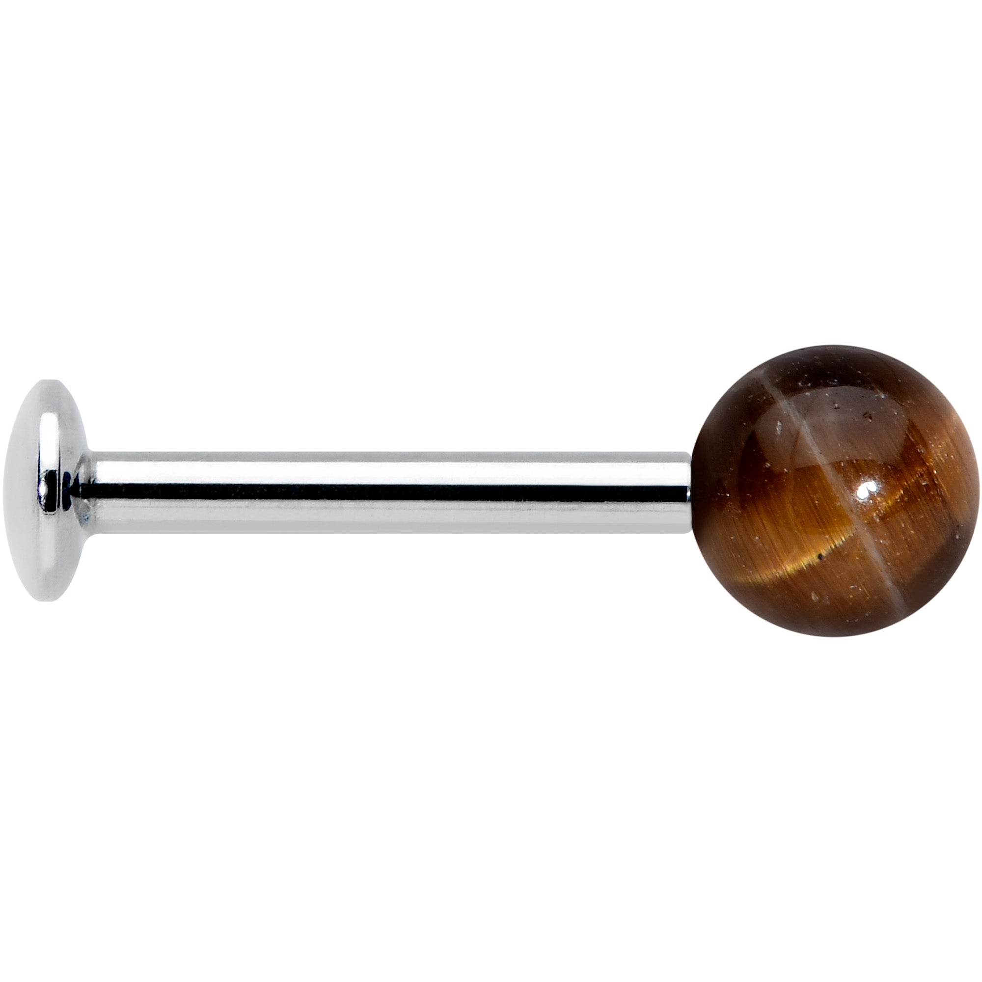 16G 5/16 Elegant Brown Tiger Eye Internal Threaded Labret Tragus