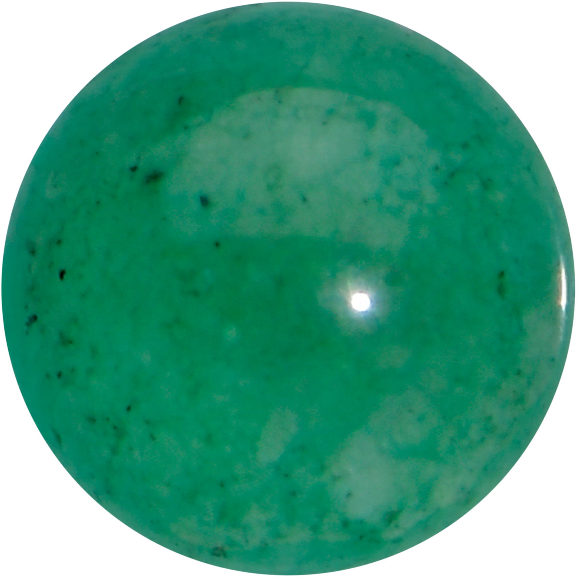 16G 5/16 Elegant Green Jade Internally Threaded Labret Tragus