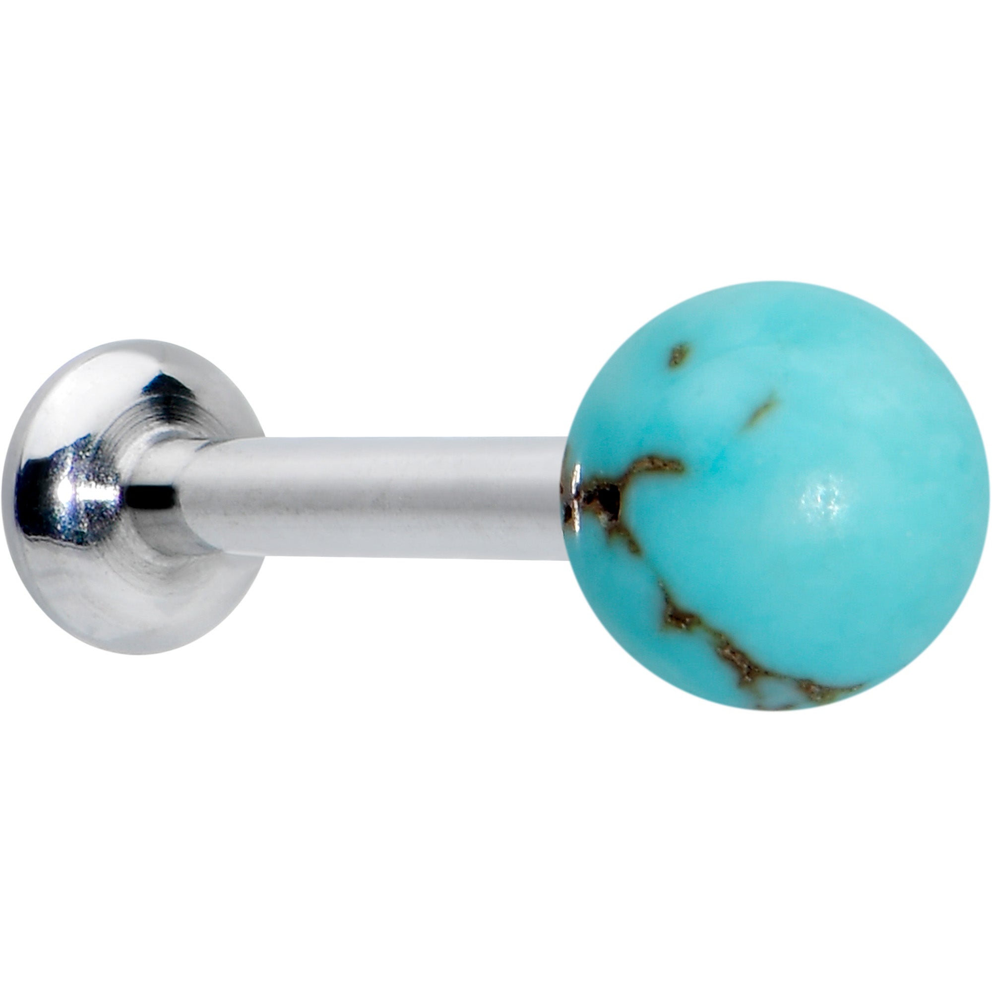 16G 5/16 Elegant Blue Turquoise Internally Threaded Labret Tragus