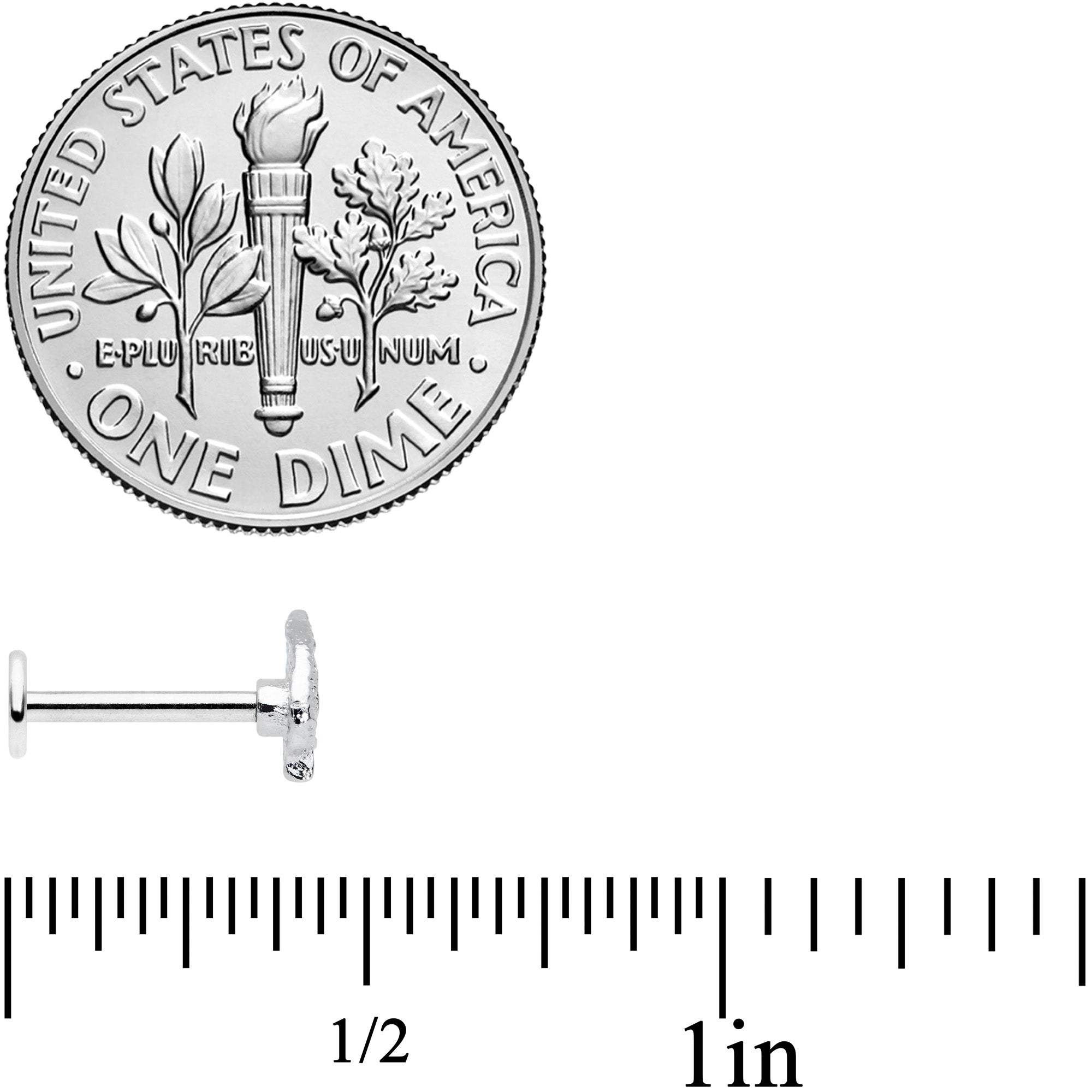 16G 5/16 Autumn Textured Fall Leaf Labret Monroe Tragus