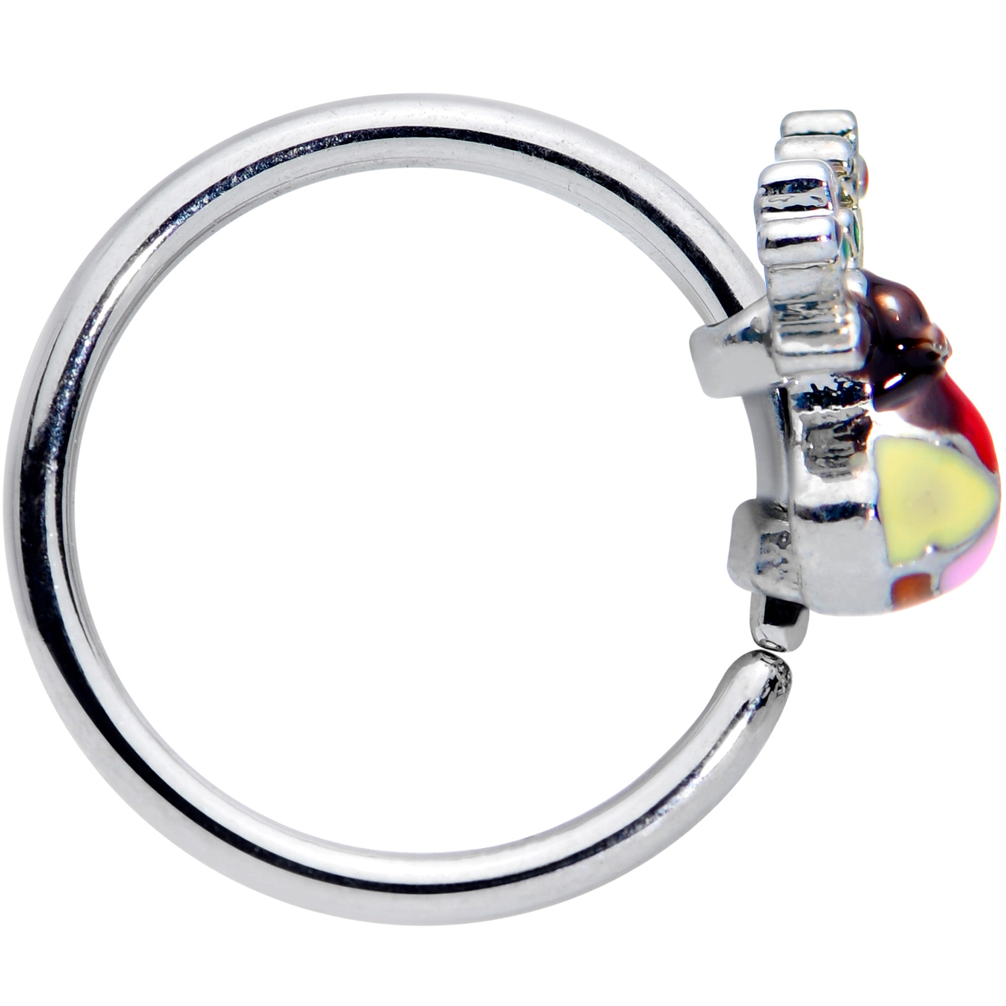 20G 5/16 Colorful Reindeer Christmas Nose Hoop