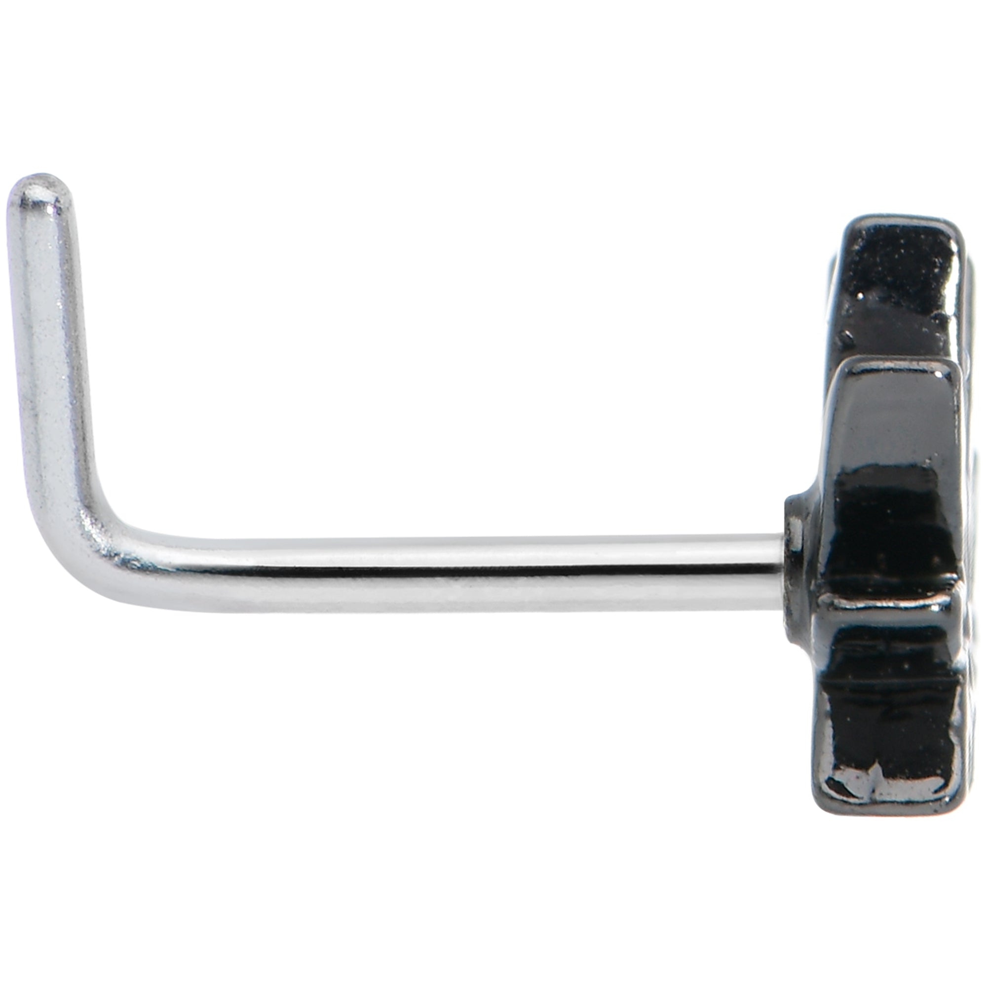 20G 1/4 Multicolor Pot Leaf L Shape Nose Ring