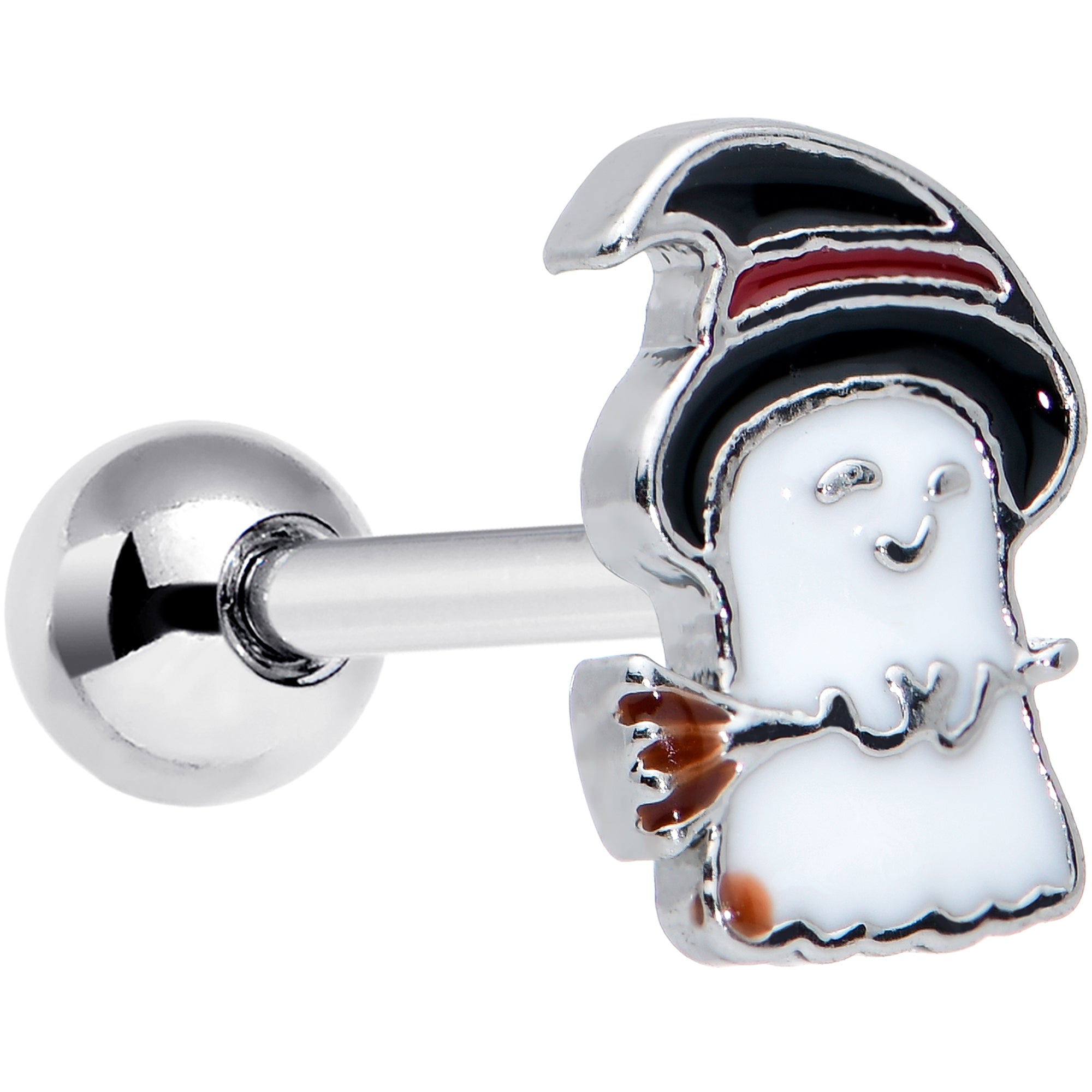 16G 1/4 Witch Hat Ghost Halloween Cartilage Tragus Earring