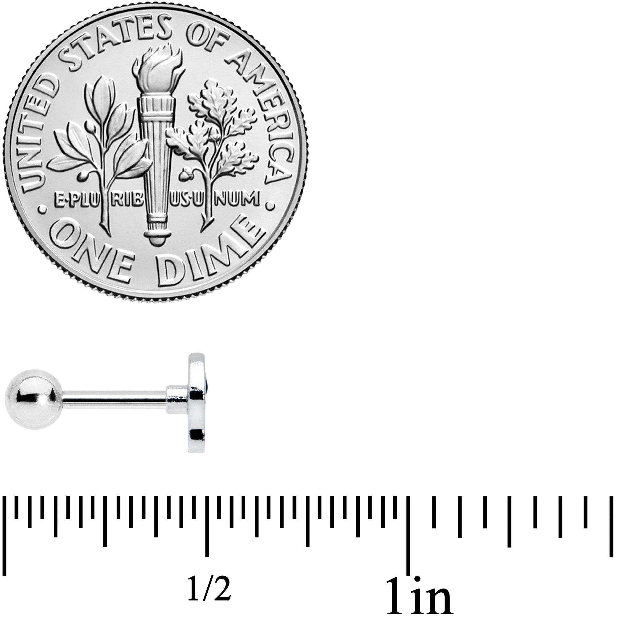 16G 1/4 Ghost Skull Eye Candy Halloween Cartilage Tragus Set of 3