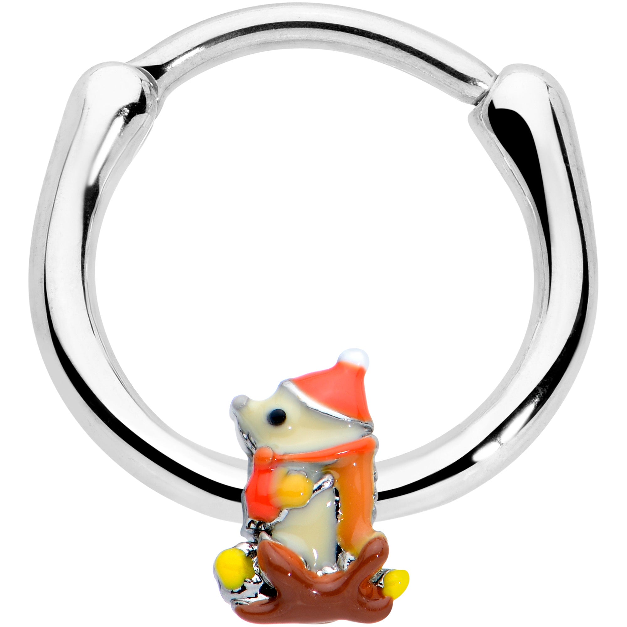 16G 3/8 Cozy Winter Hedgehog Cartilage Clicker