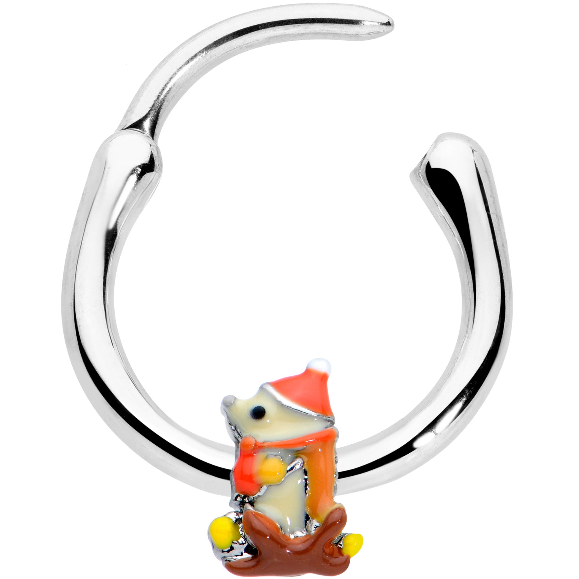 16G 3/8 Cozy Winter Hedgehog Cartilage Clicker