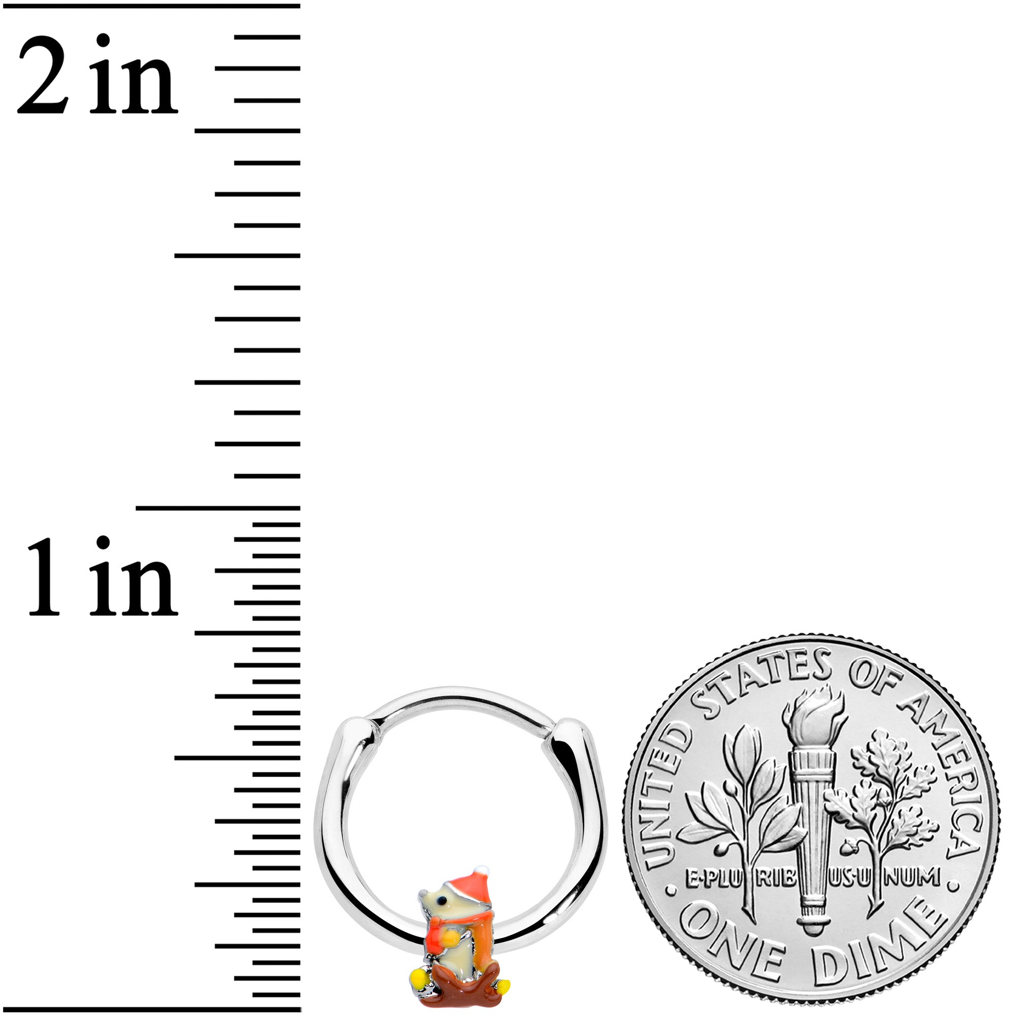 16G 3/8 Cozy Winter Hedgehog Cartilage Clicker