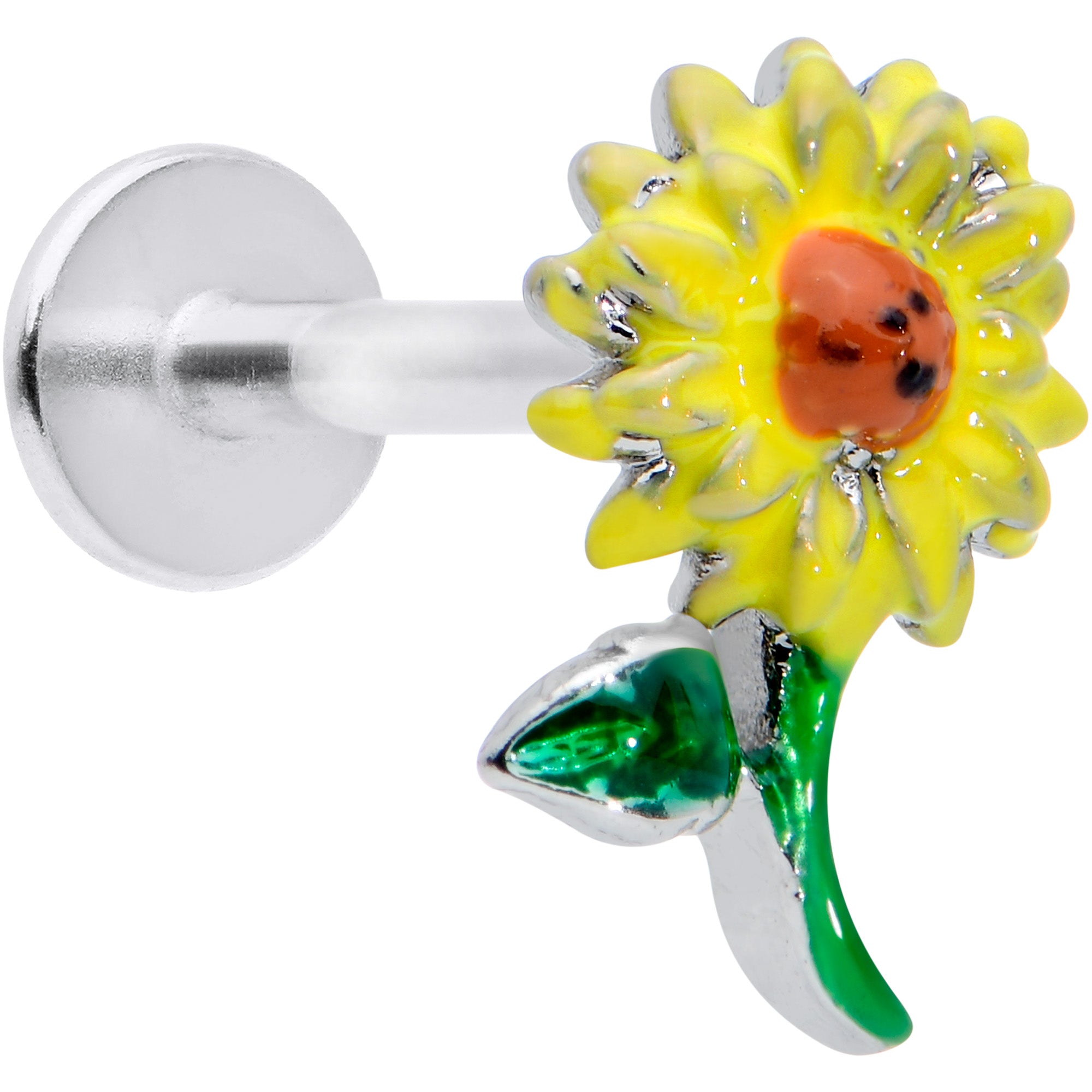 16G 5/16 Sunny Yellow Sunflower Labret Monroe Tragus