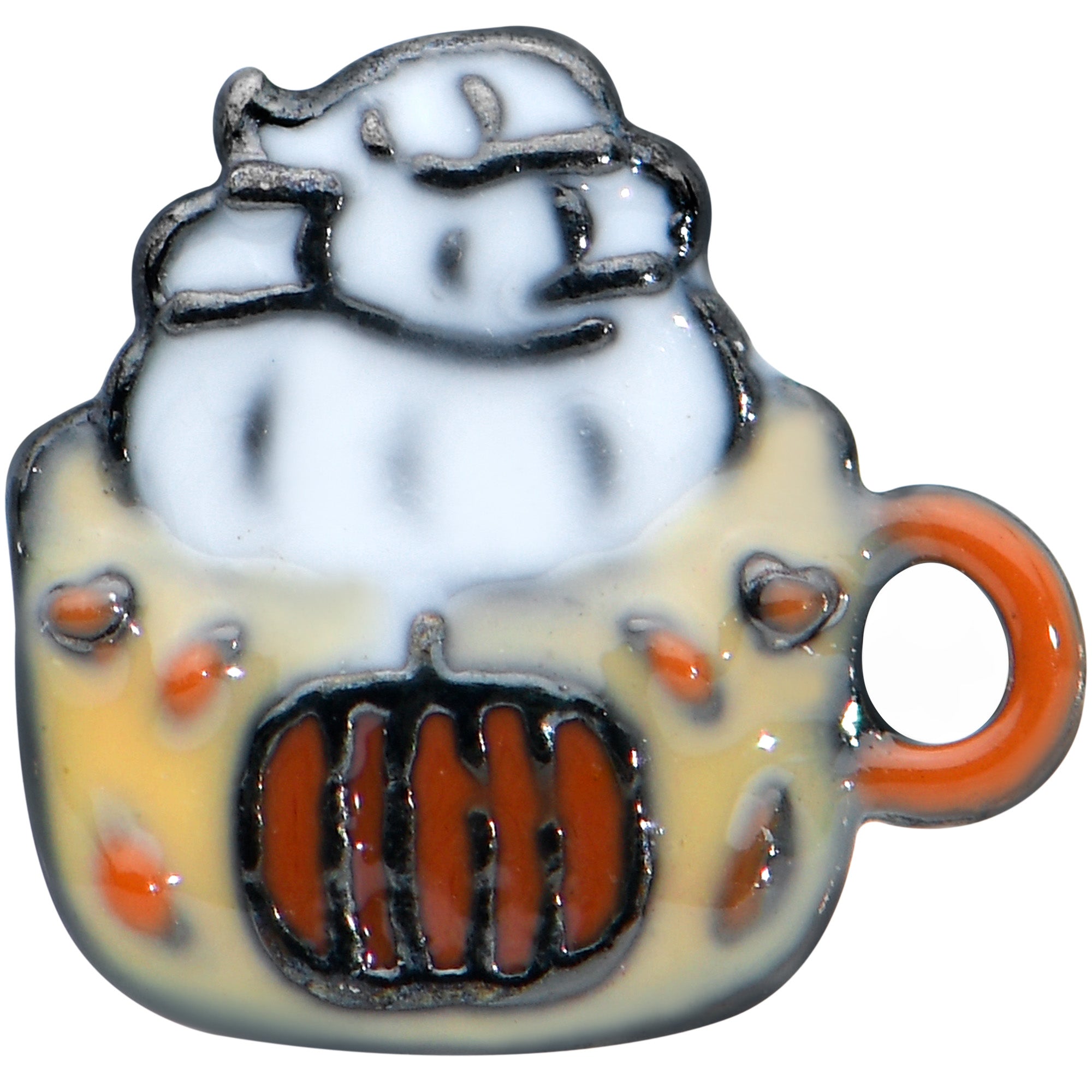 16G 1/4 Pumpkin Spice Cappuccino Coffee Cartilage Tragus Earring