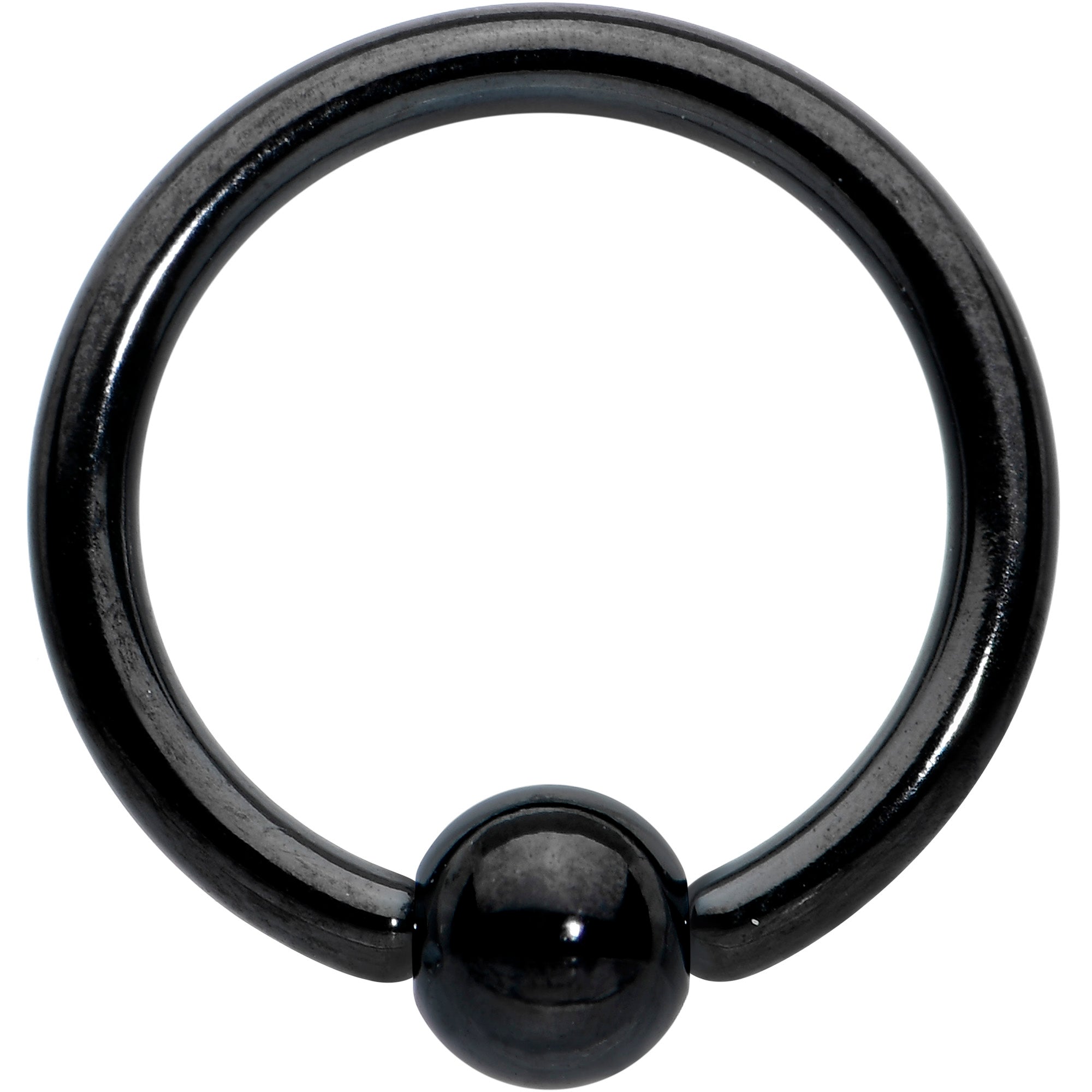 16G 5/16 Black Simple Classic BCR Captive Bead Ring